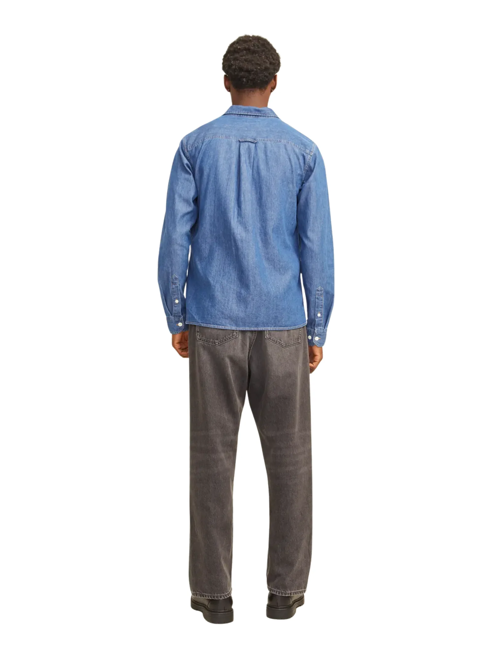Camicia Jack & Jones blu in denim - Image 2