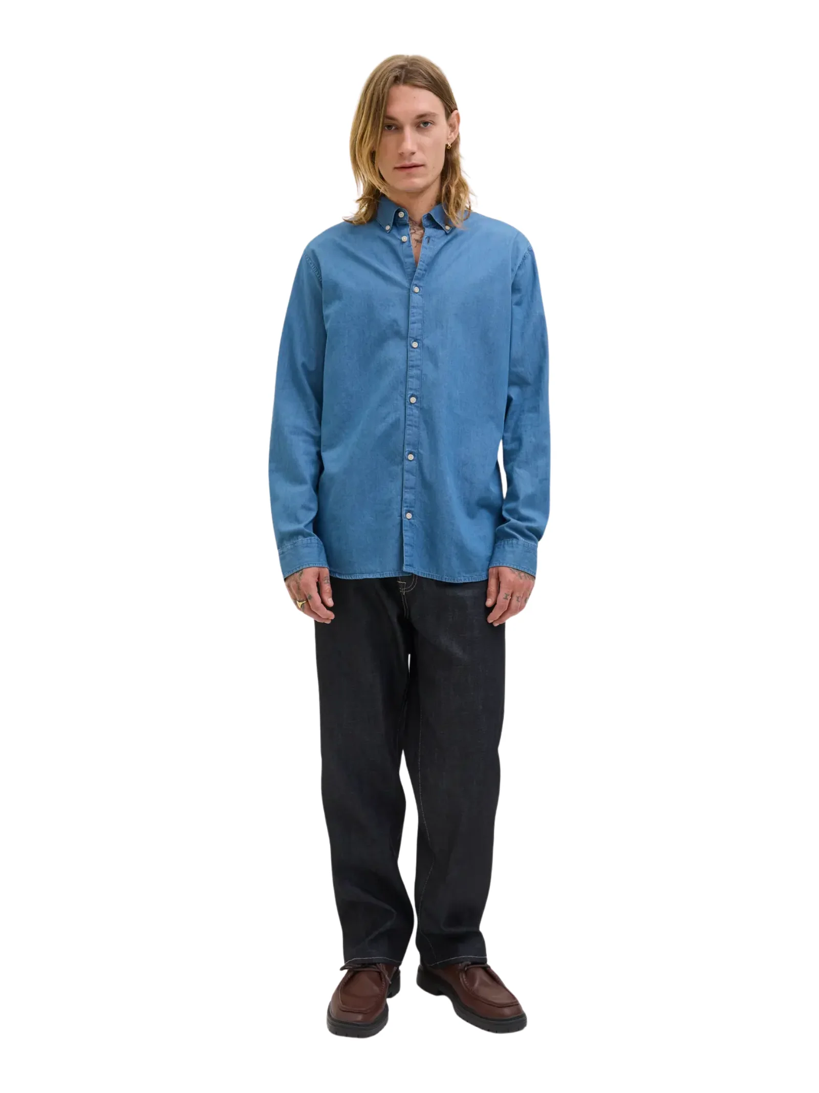 Camicia Jack & Jones blu in denim - Image 2