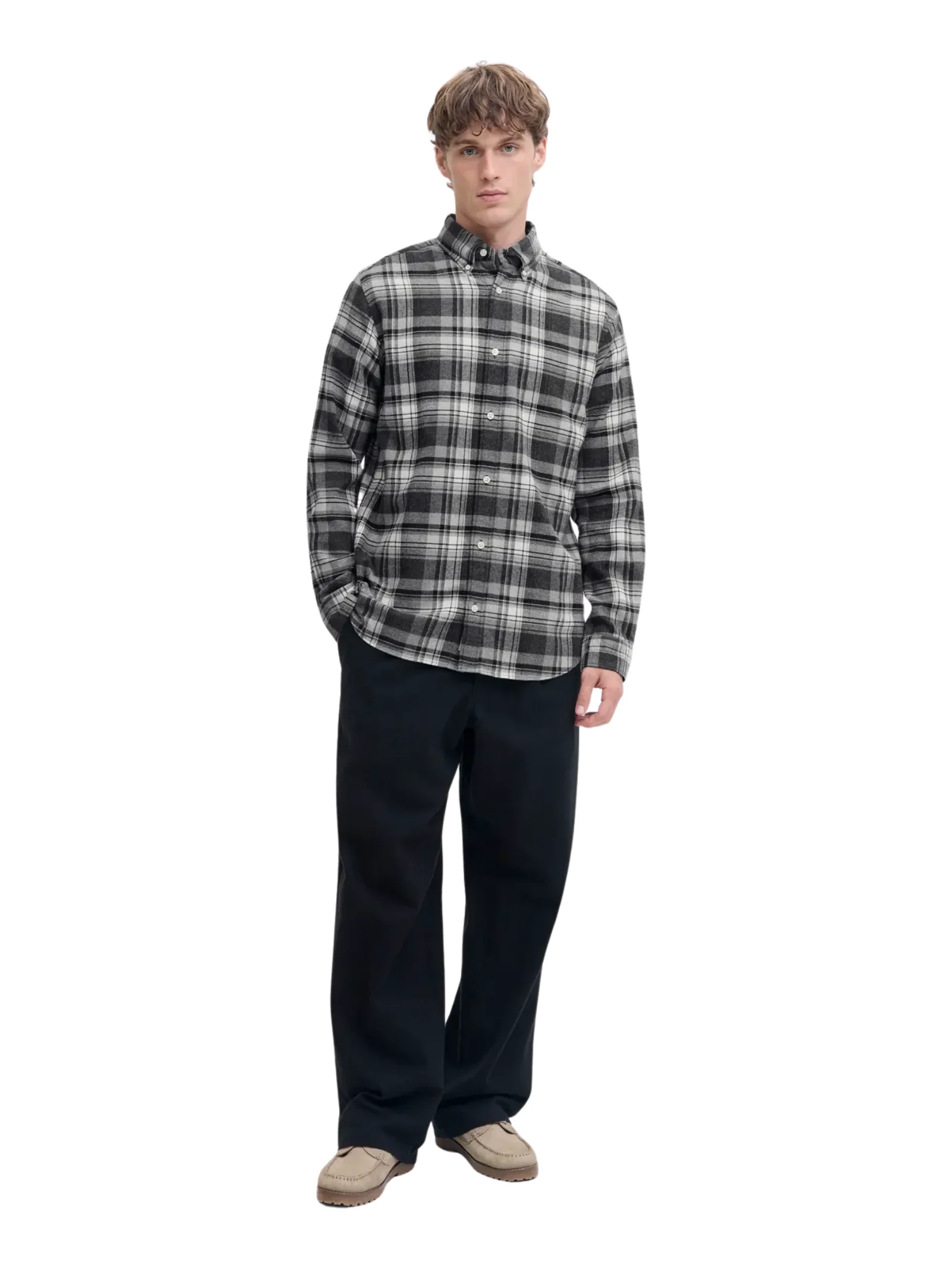 Camicia Jack & Jones grigia fantasia check - Image 2