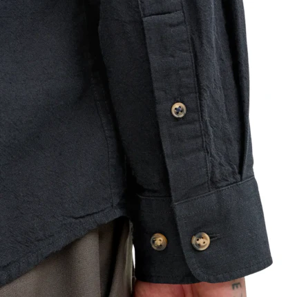 Camicia Jack & Jones nera con colletto alla coreana - Image 4