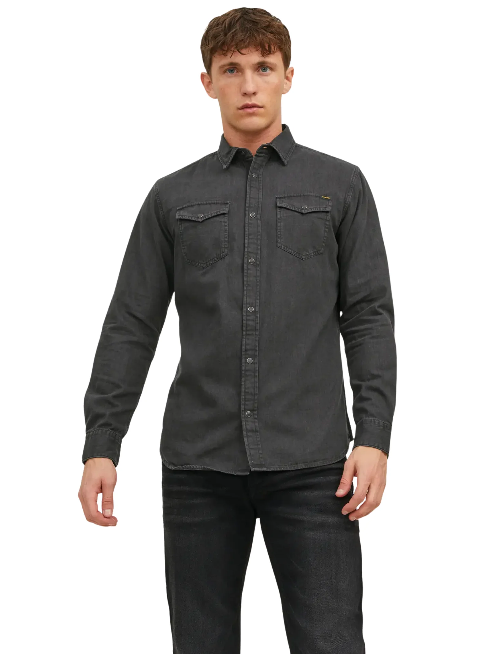 Camicia Jack & Jones nera in denim