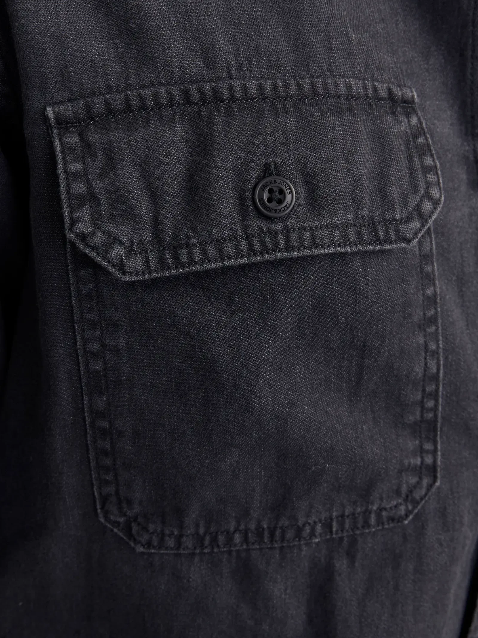 Camicia Jack & Jones nera in denim - Image 4