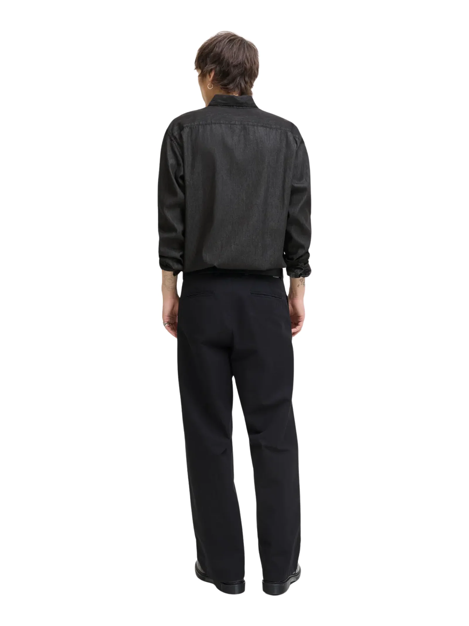 Camicia Jack & Jones nera in denim - Image 3