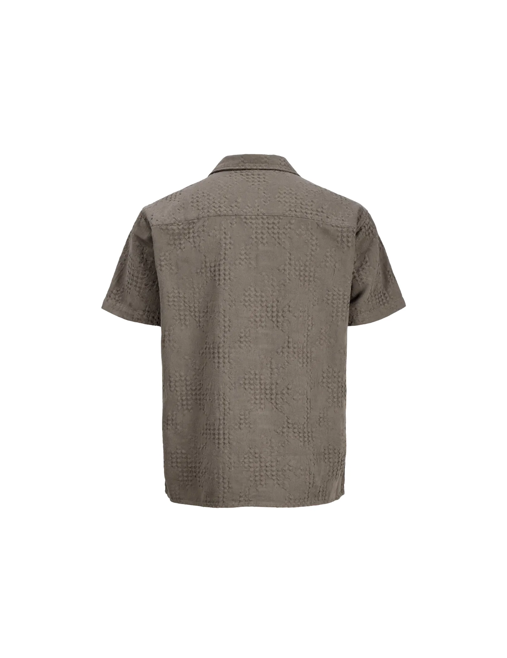 Camicia Jack & Jones verde Khaki con inserti tono su tono - Image 2