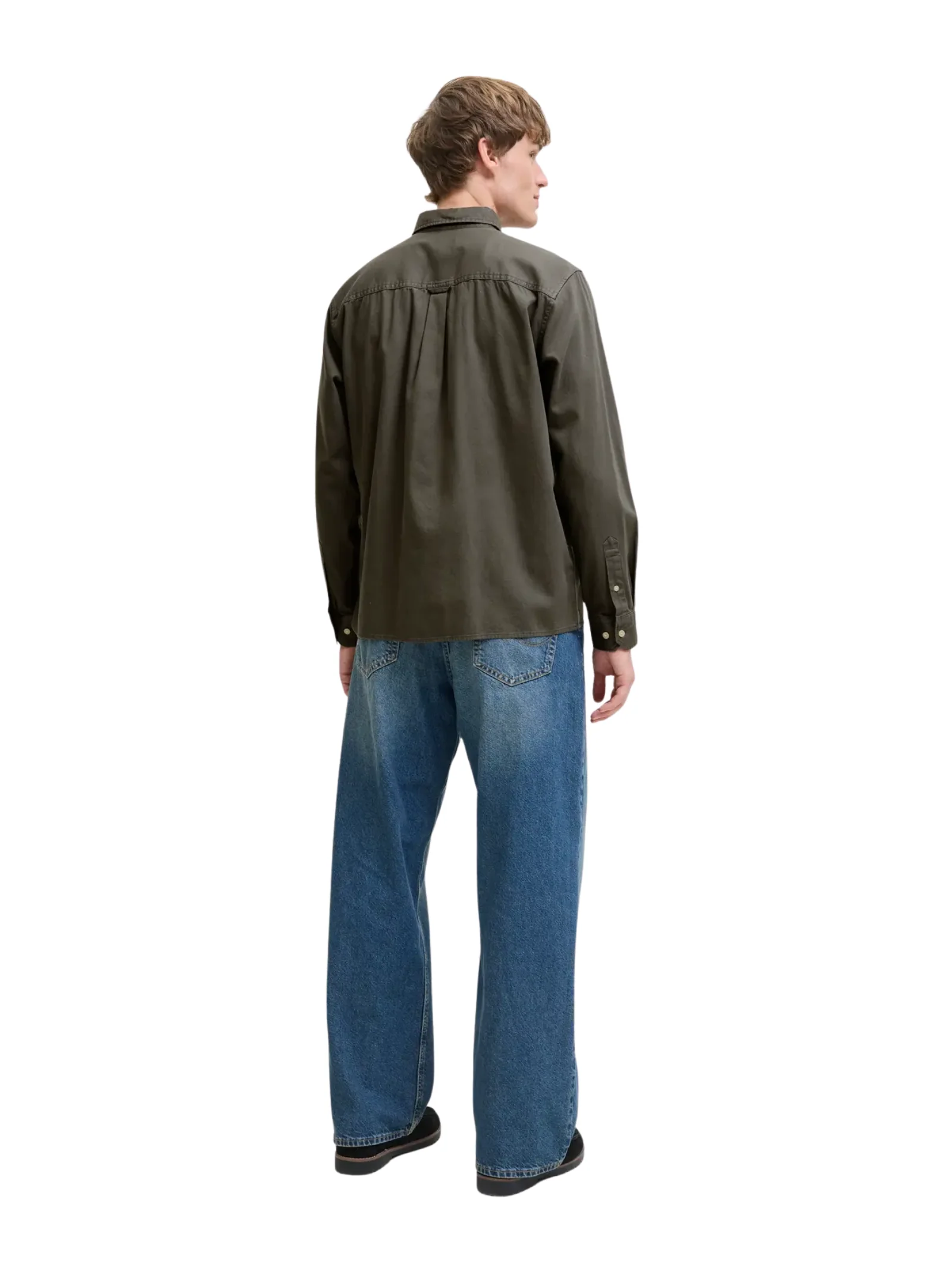 Camicia Jack & Jones verde oliva in denim - Image 2