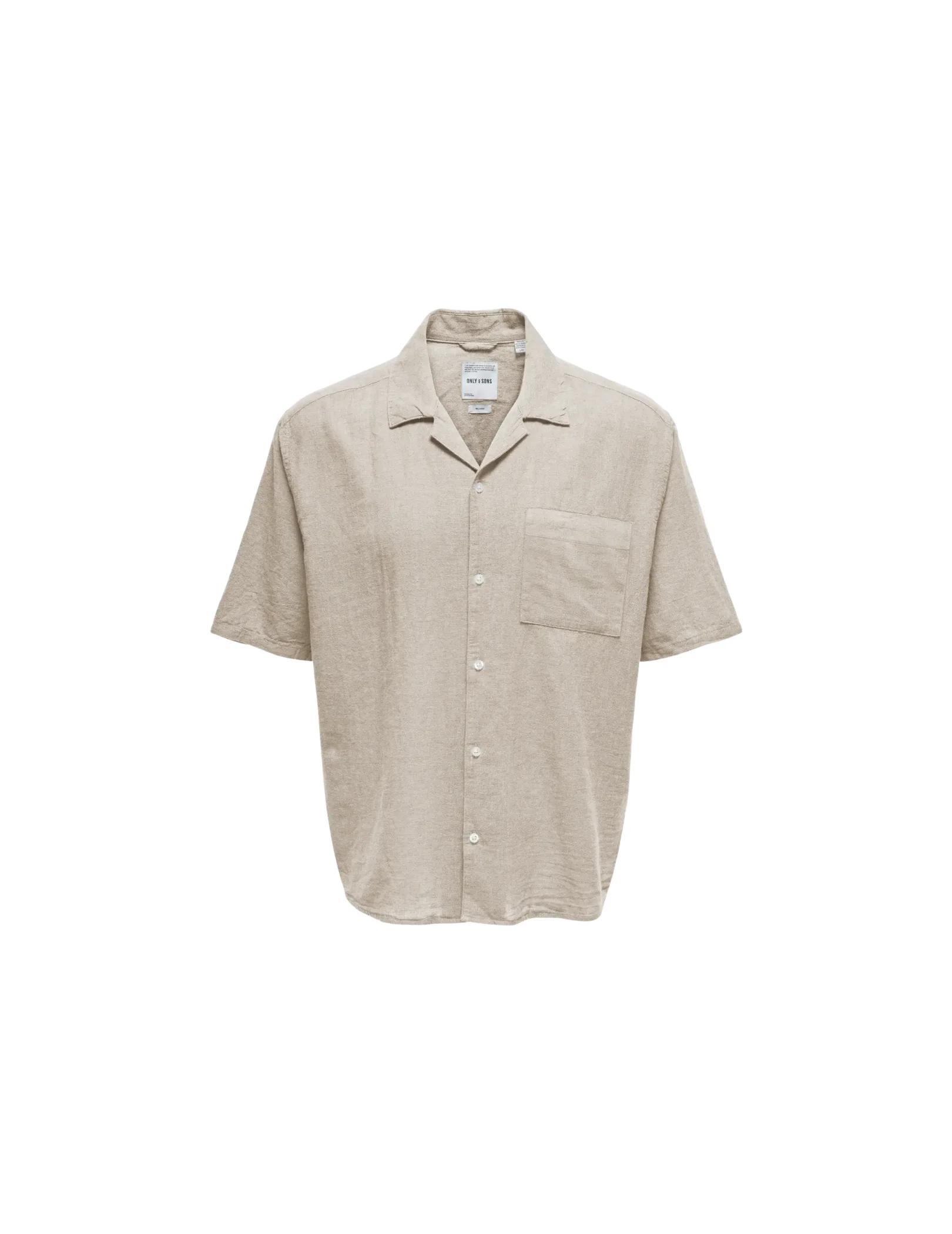Camicia Only & Sons beige con taschino