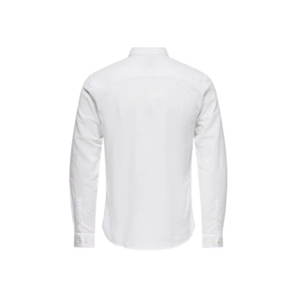 Camicia Only & Sons bianca in lino - Image 2