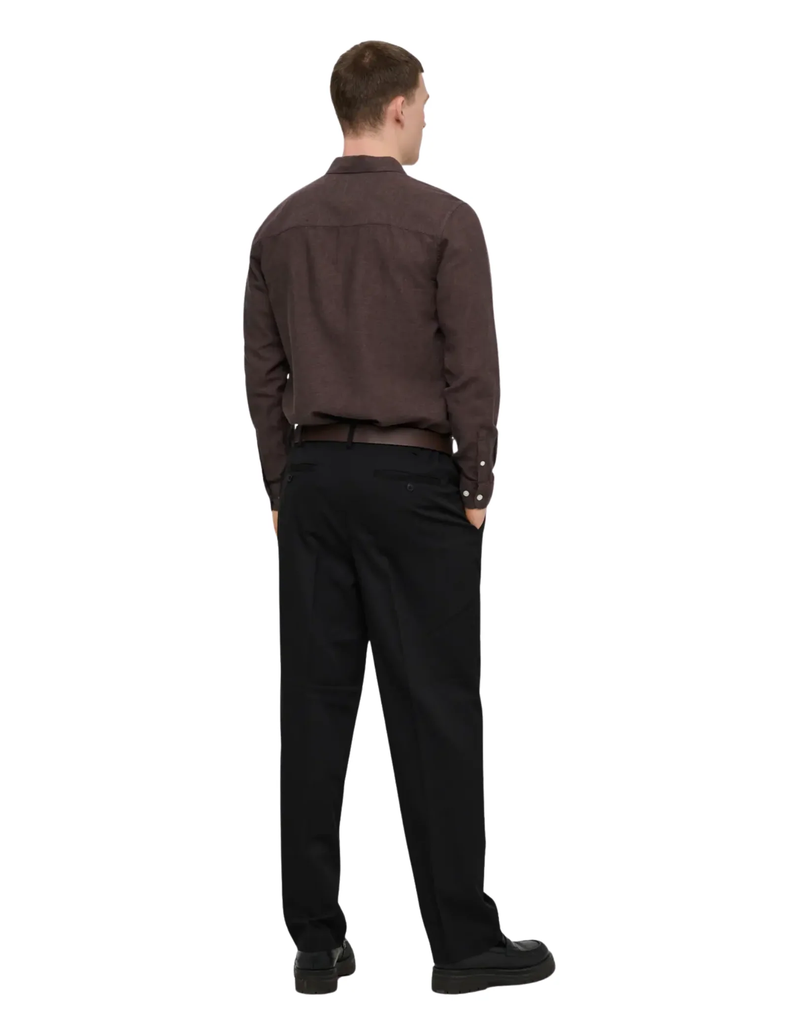 Camicia Only & Sons marrone in lino - Image 4