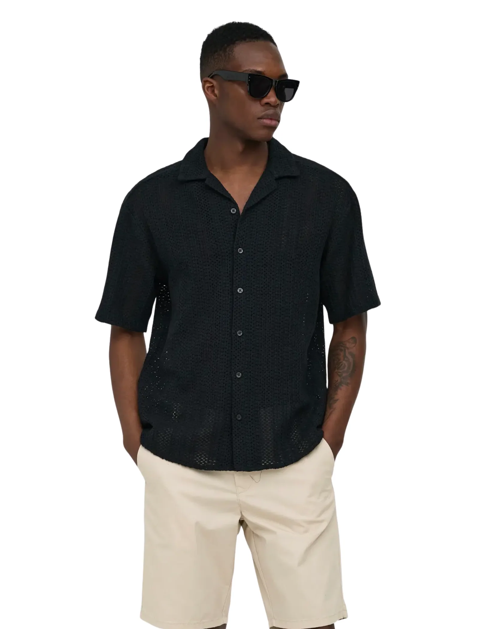 Camicia Only & Sons nera traforata - Image 3