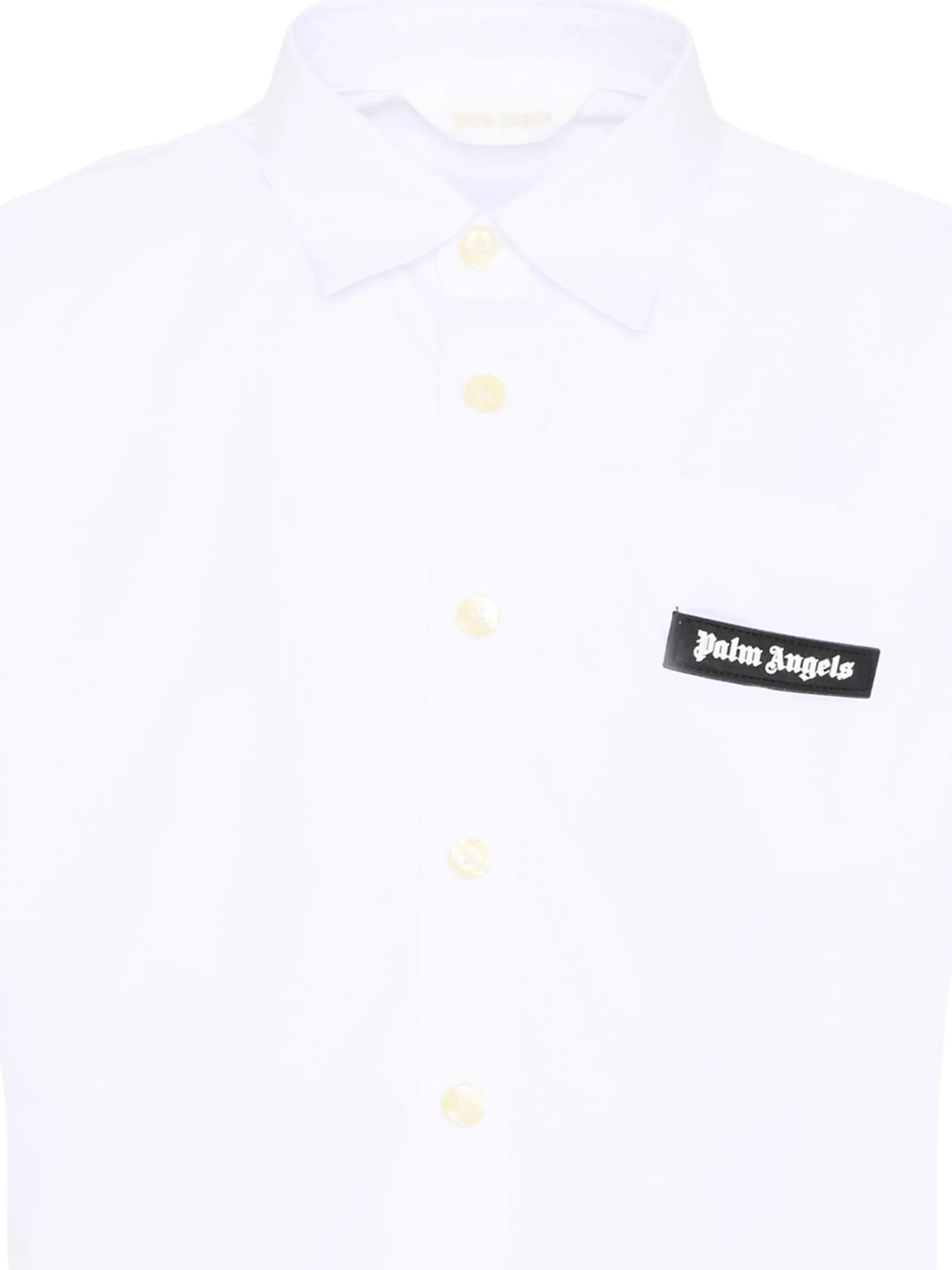 Camicia Palm Angels bianca con logo lettering - Image 2