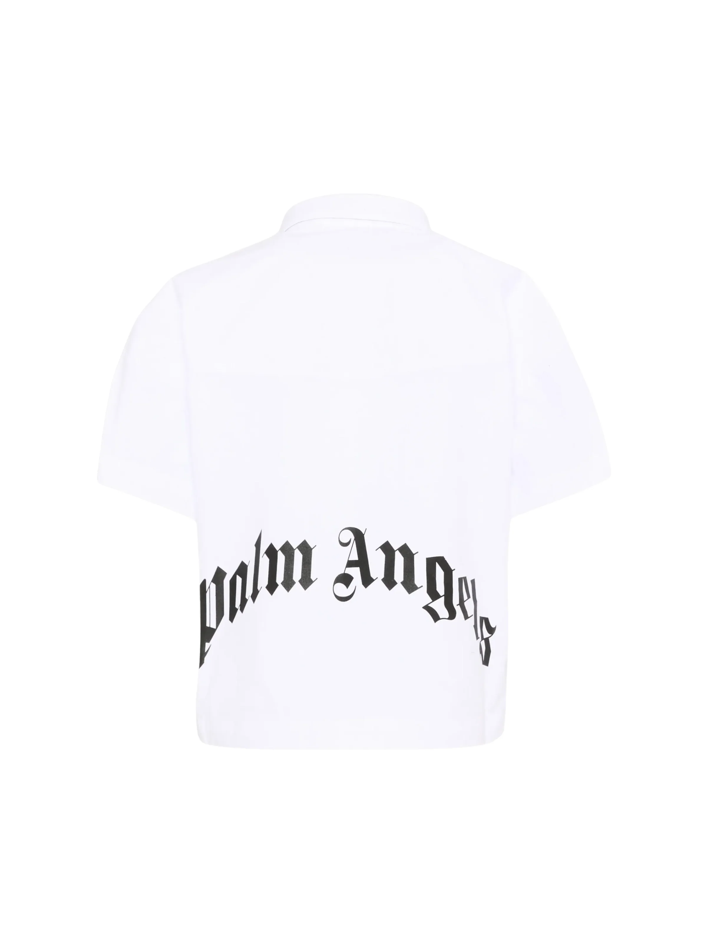 Camicia Palm Angels bianca con logo lettering - Image 3