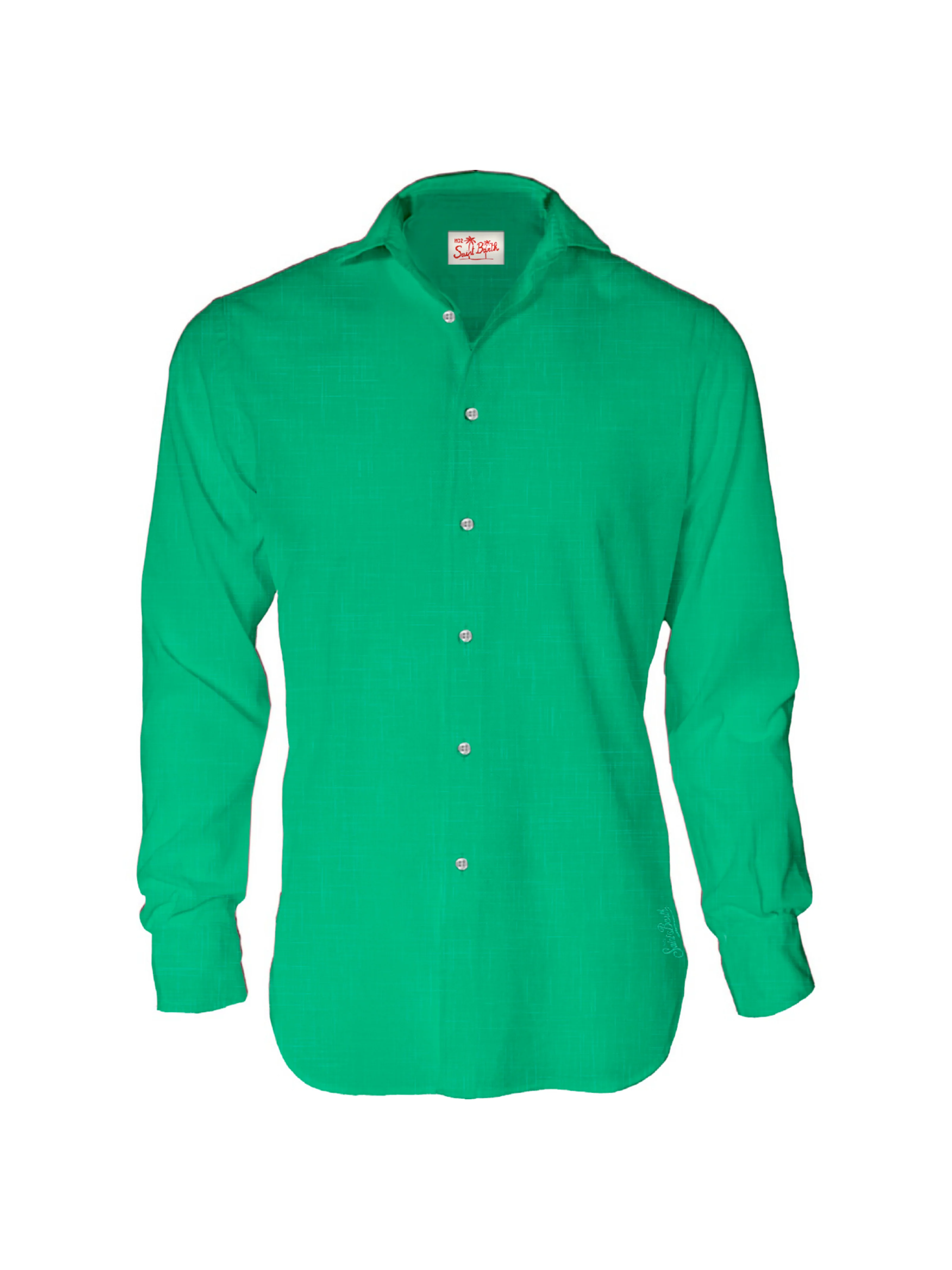 Camicia "Pamplona" Saint Barth verde in lino