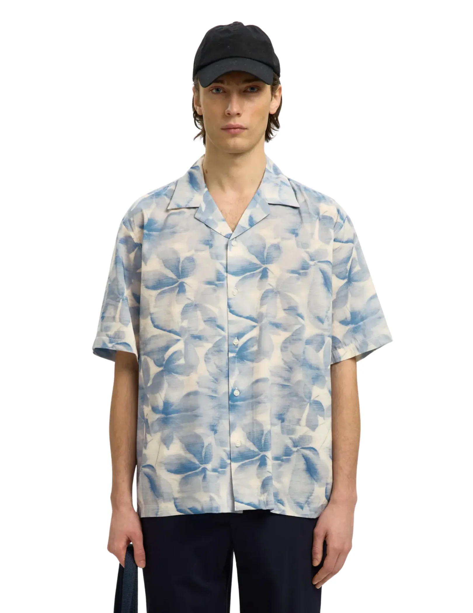 Camicia Selected azzurra e beige - Image 2