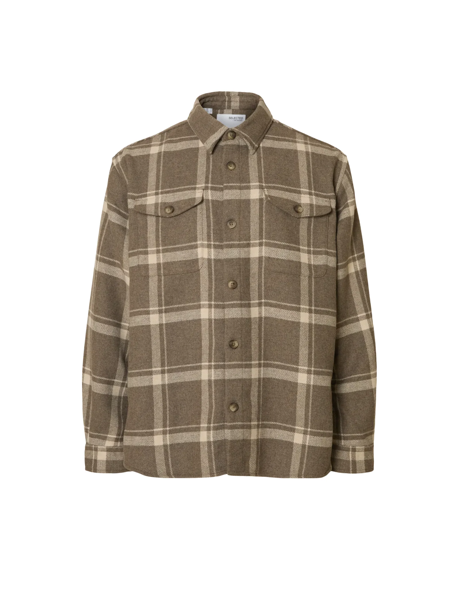 Camicia Selected beige a quadri