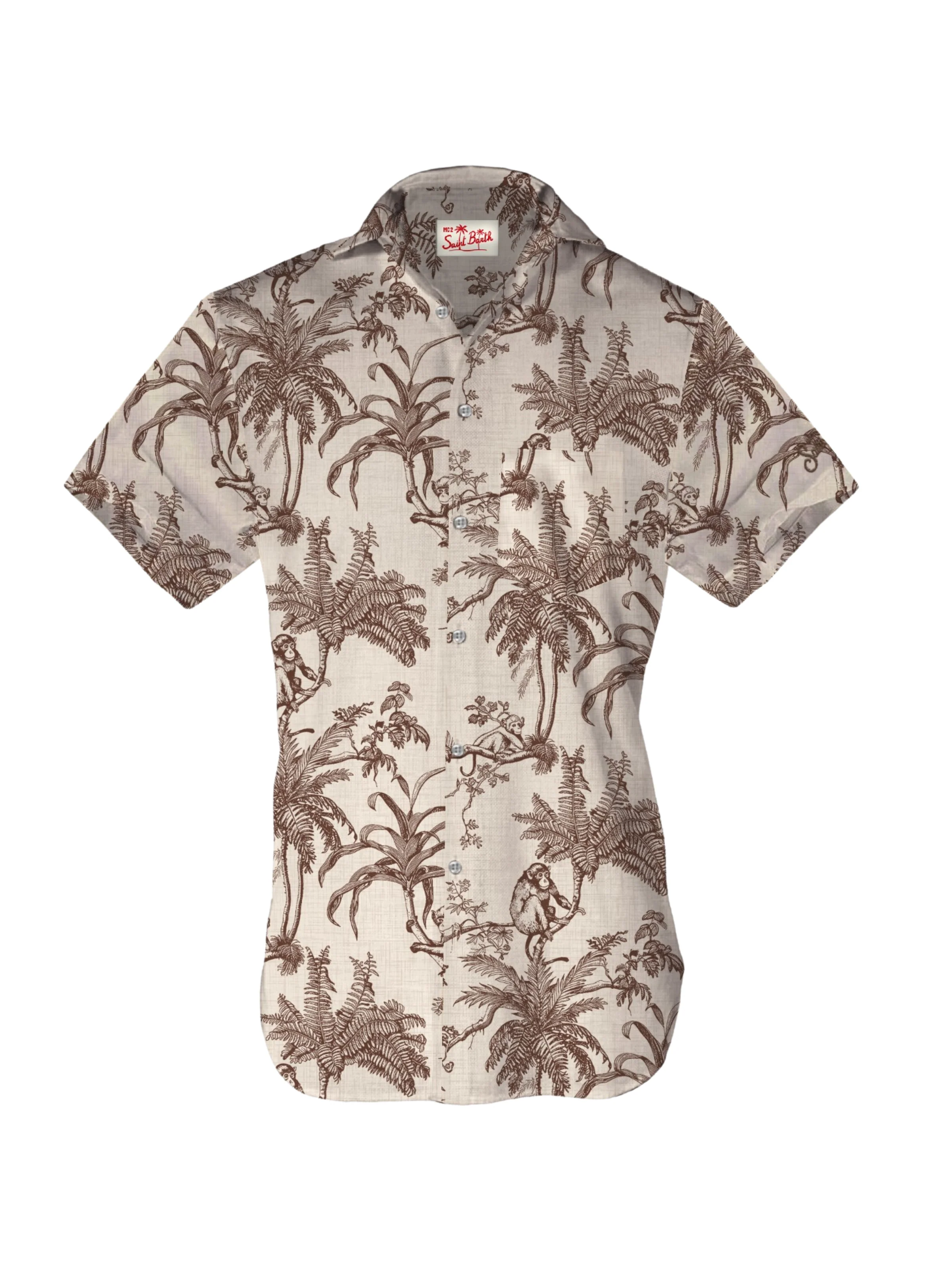 Camicia "Sifnos" Saint Barth marrone floreale
