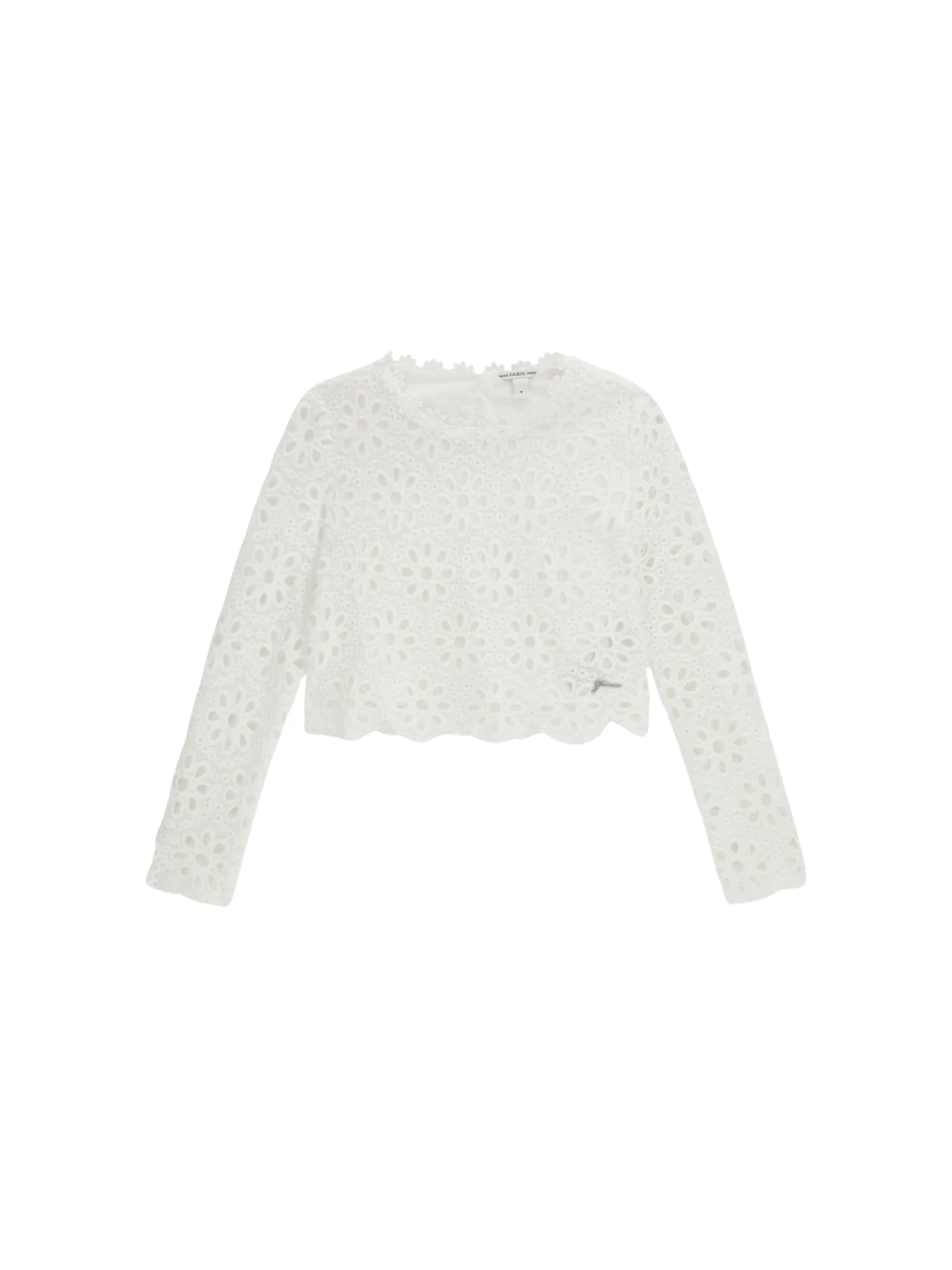 Camicia traforata Guess bianca in pizzo