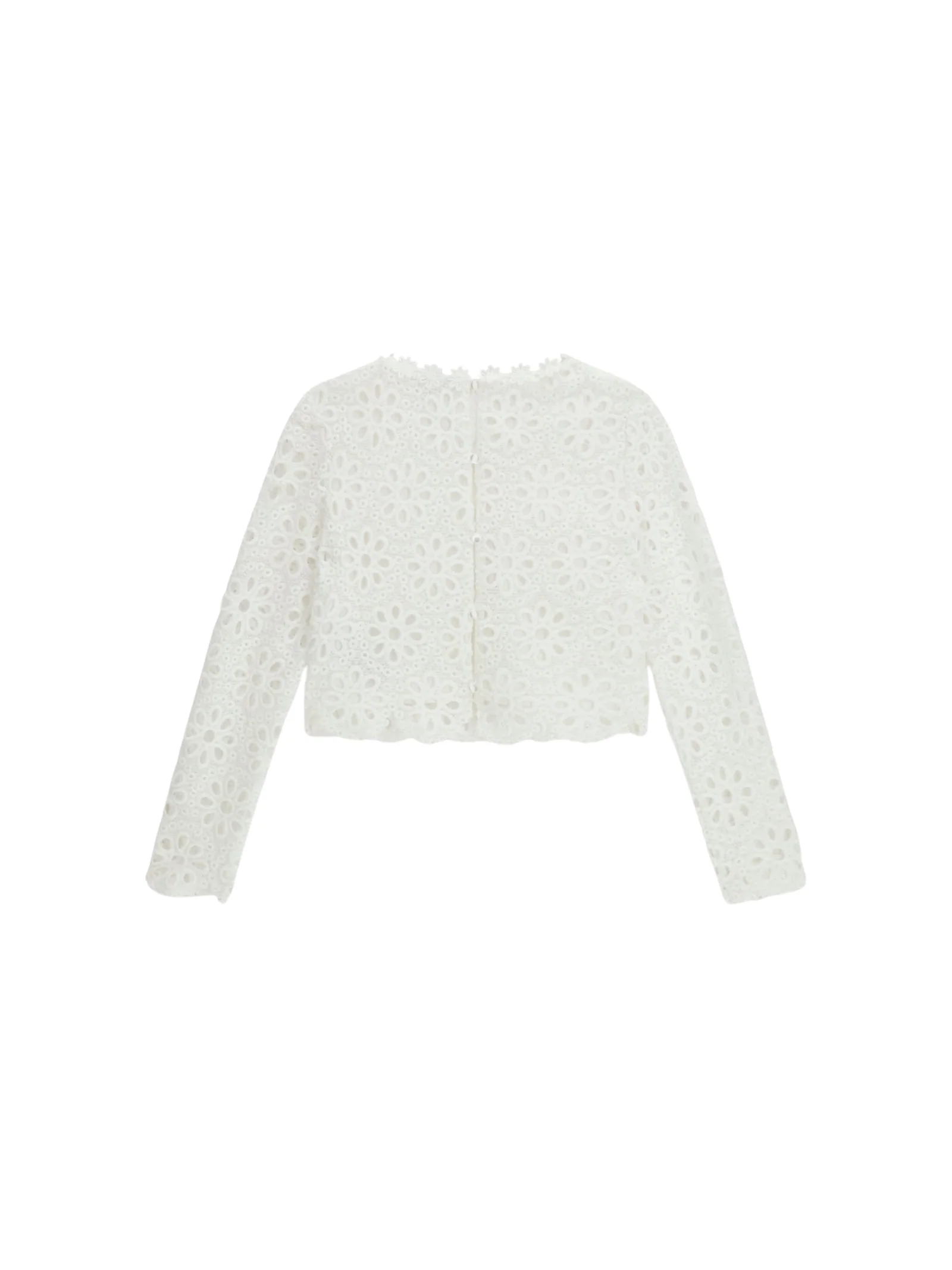 Camicia traforata Guess bianca in pizzo - Image 2