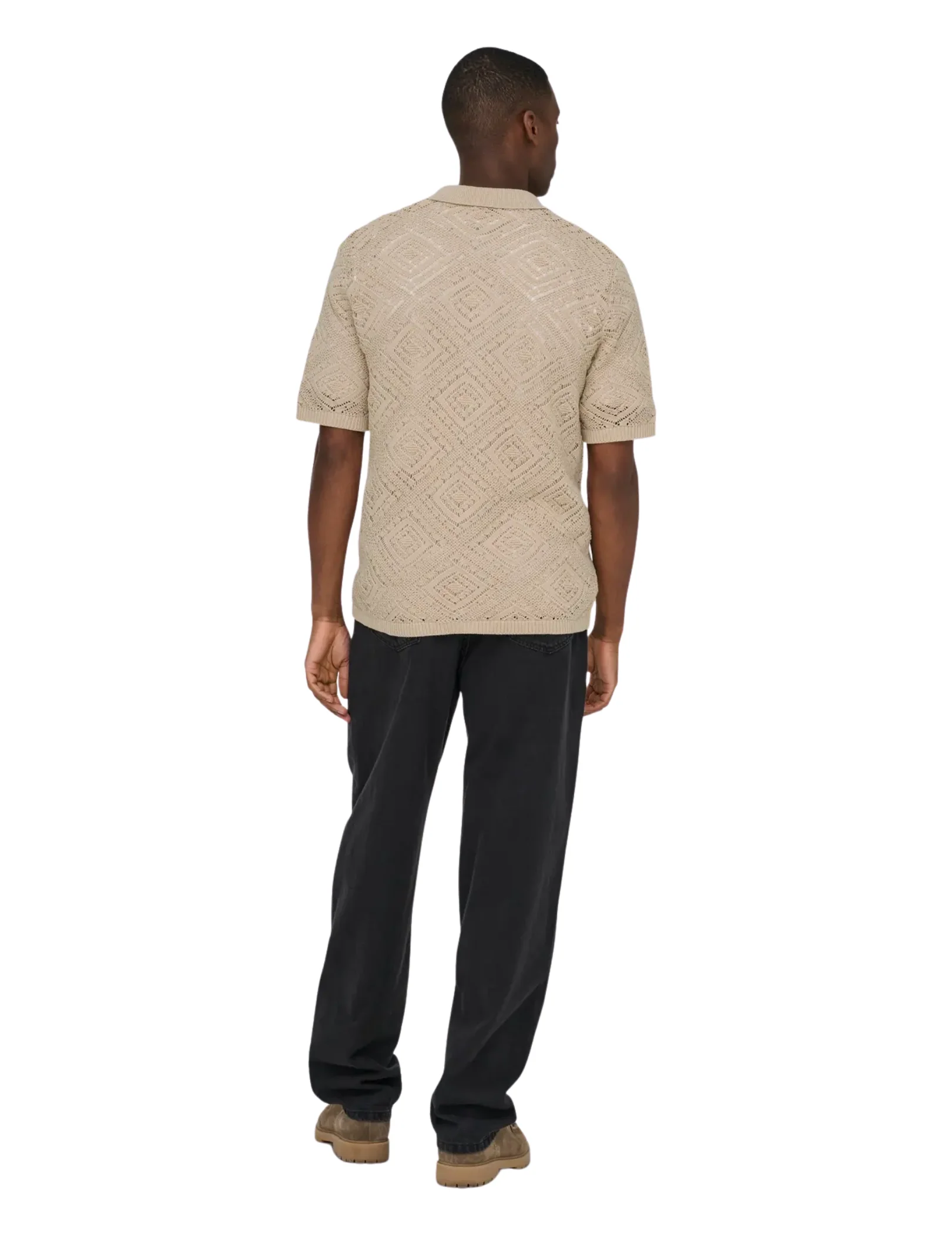 Camicia traforata Only & Sons beige - Image 4