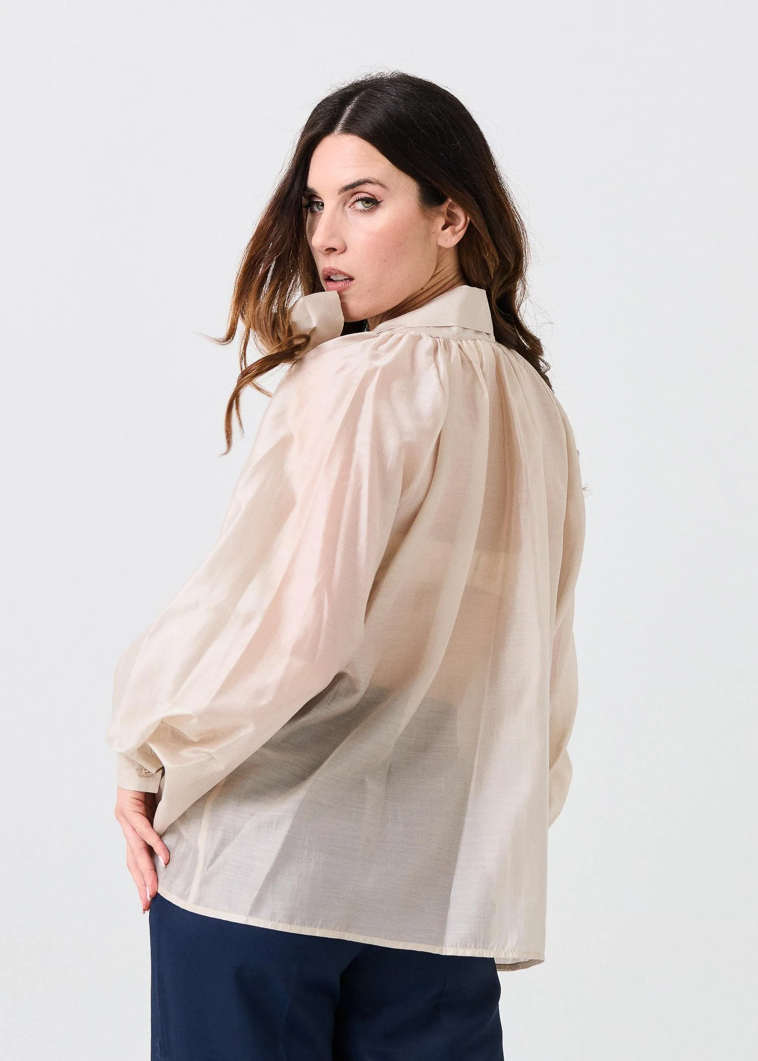 Camicia Vicolo mandorla con fiocco - Image 5