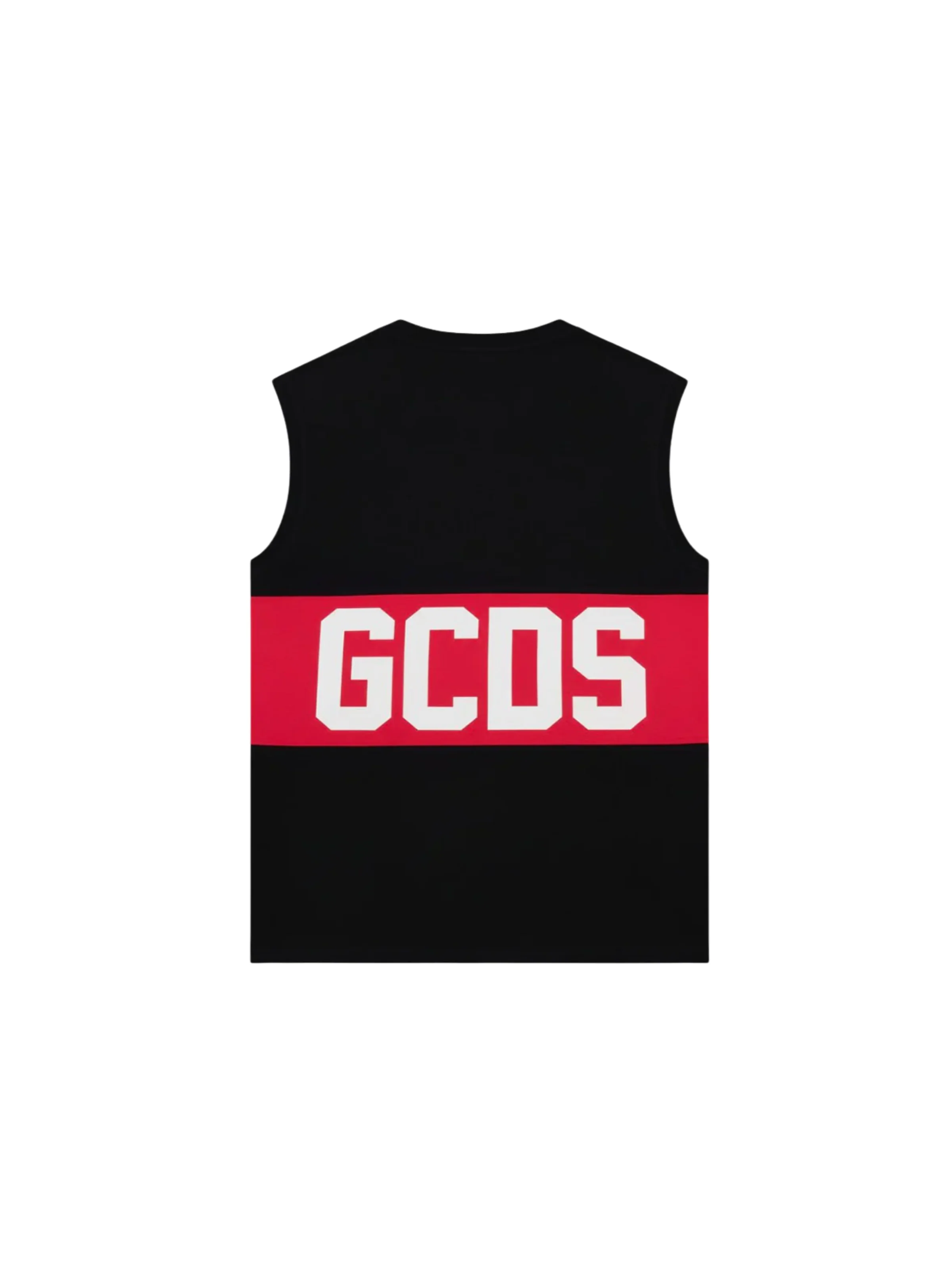 Canotta GCDS nera con banda rossa e logo - Image 2