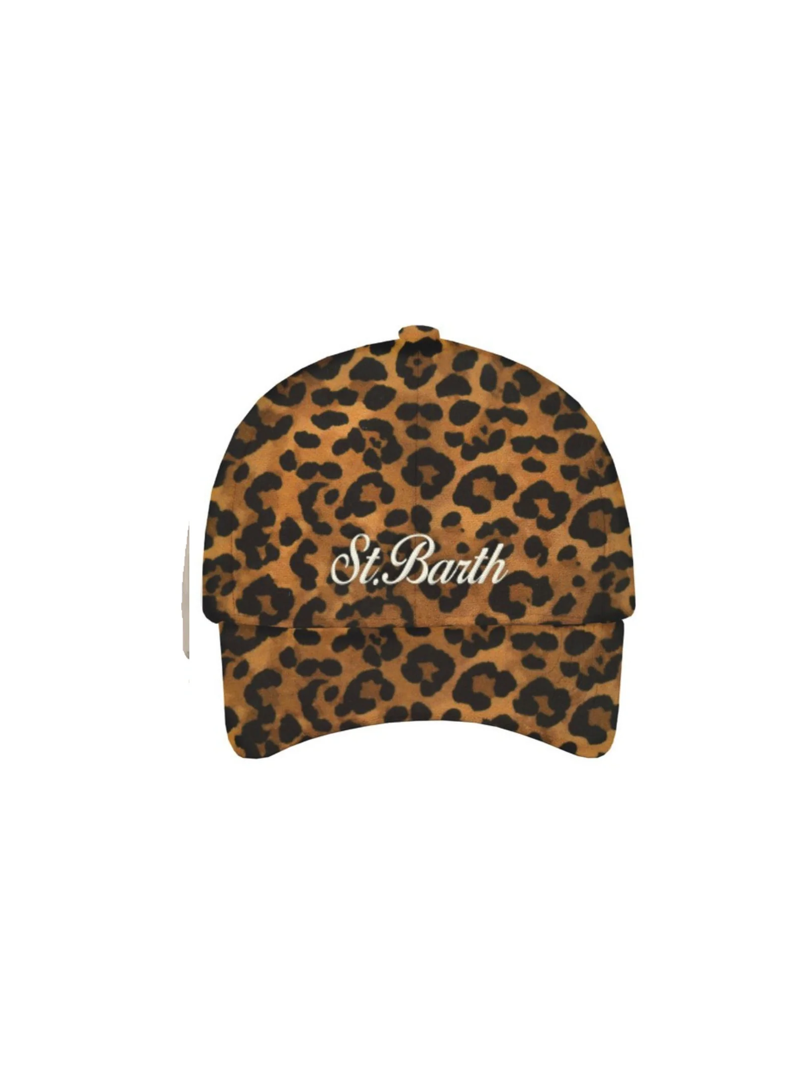 Cappello "18 emb" Saint Barth marrone leopardato