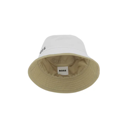 Cappello Boss double face beige e bianco - Image 5