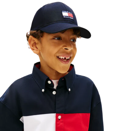 Cappello da baseball "Heritage" Tommy Hilfiger blu con logo - Image 4