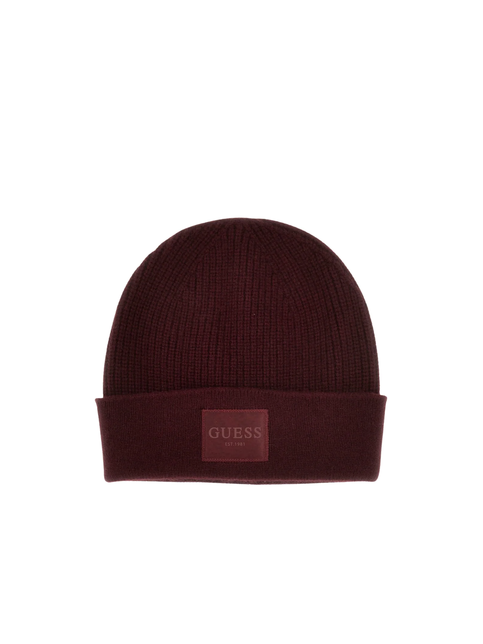 Cappello Guess vinaccio con patch logo tono su tono