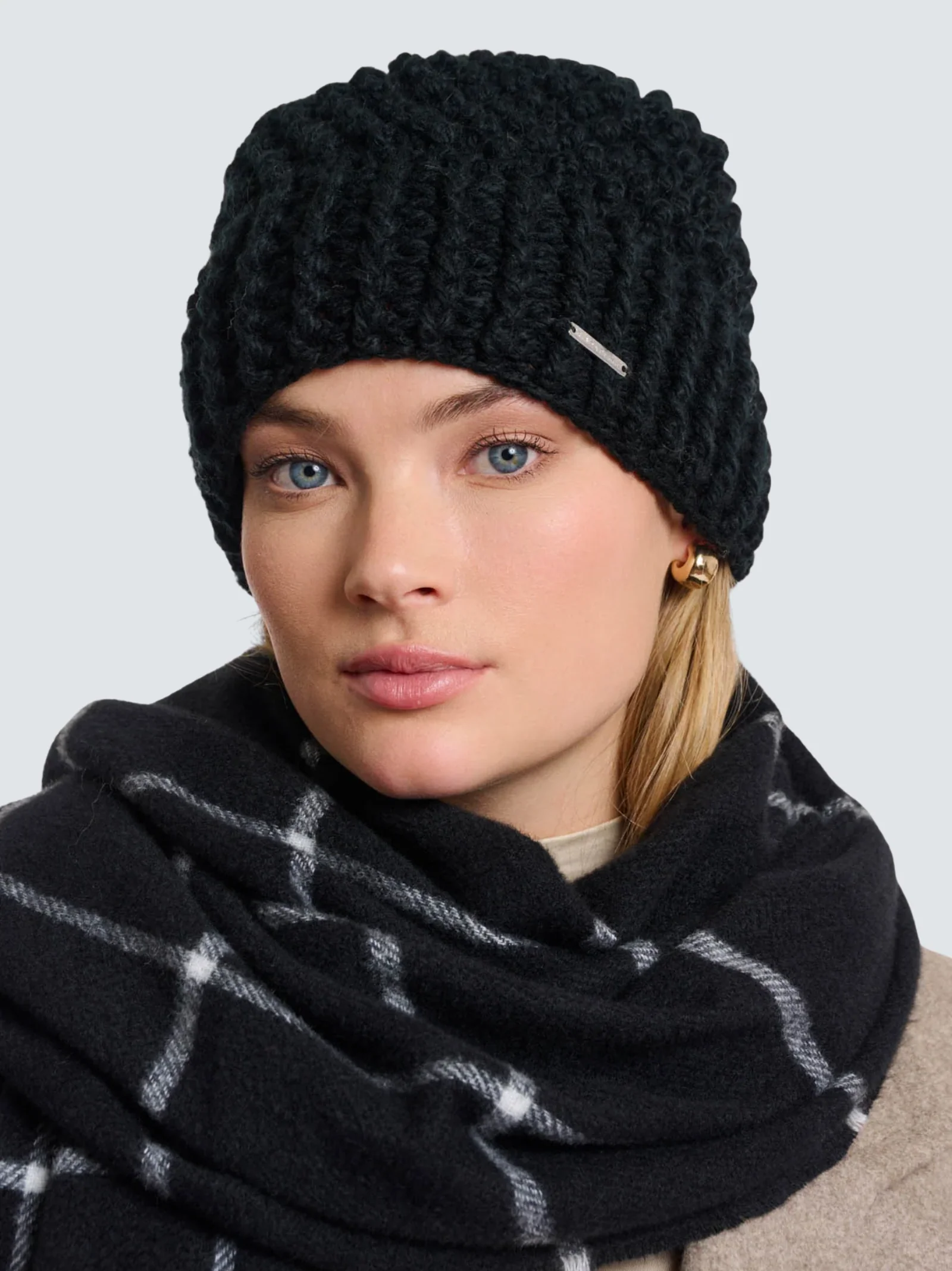Cappello "Kevina beanie" Rino & Pelle nero - Image 2