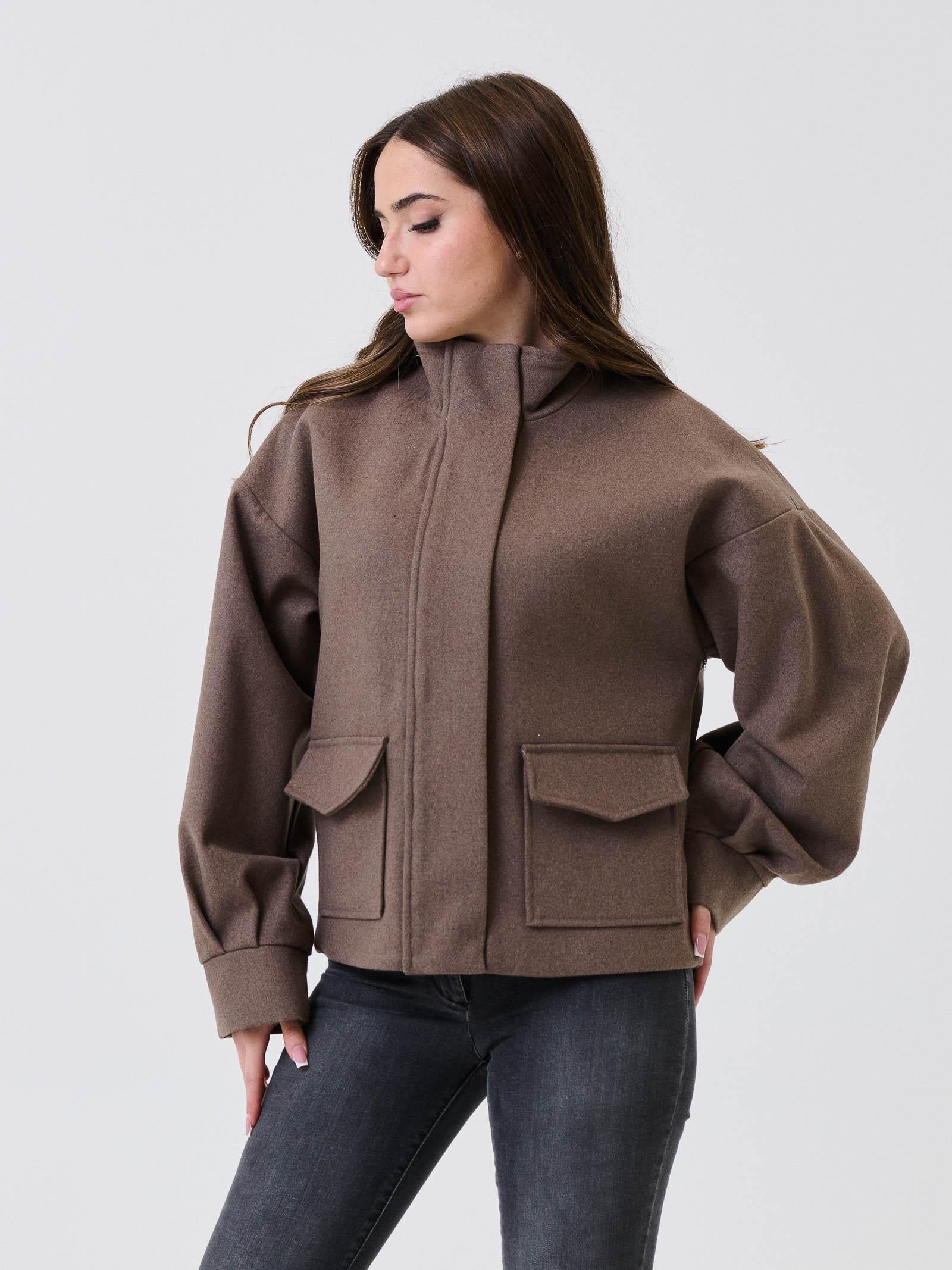 Cappotto corto Silence Limited taupe - Image 2