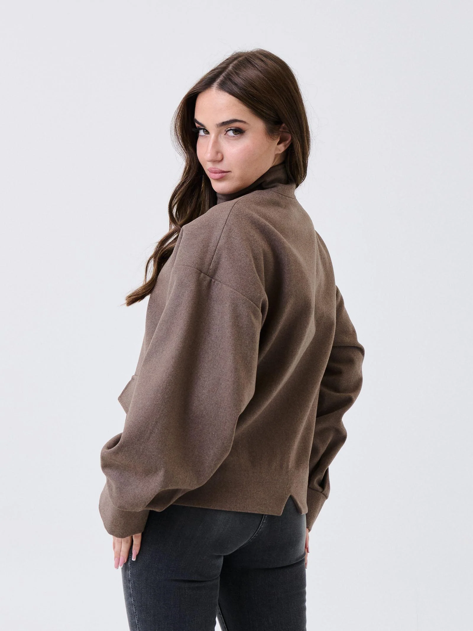 Cappotto corto Silence Limited taupe - Image 3