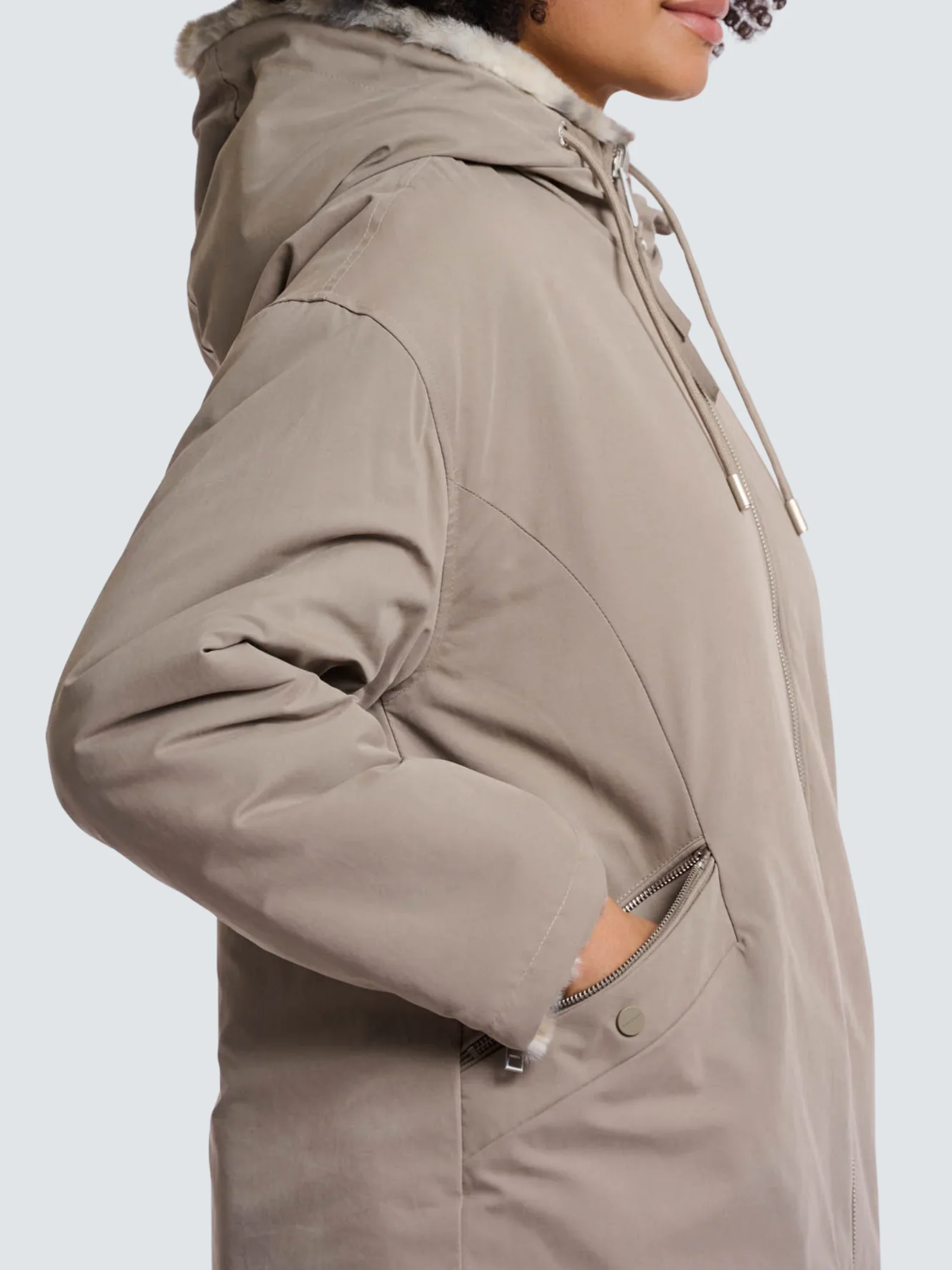 Cappotto "Ines reversible" Rino & Pelle fango - Image 2