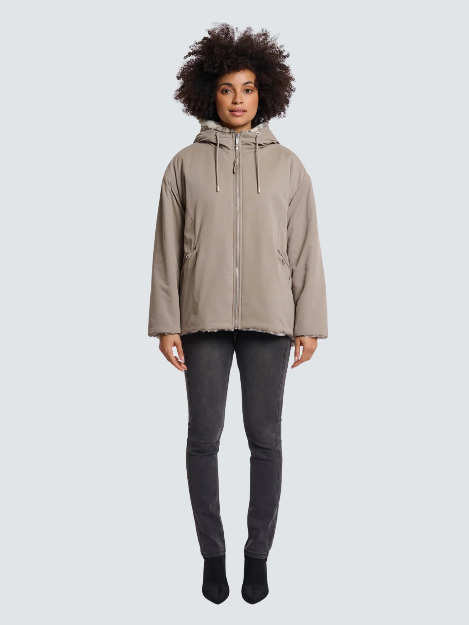 Cappotto "Ines reversible" Rino & Pelle fango - Image 3