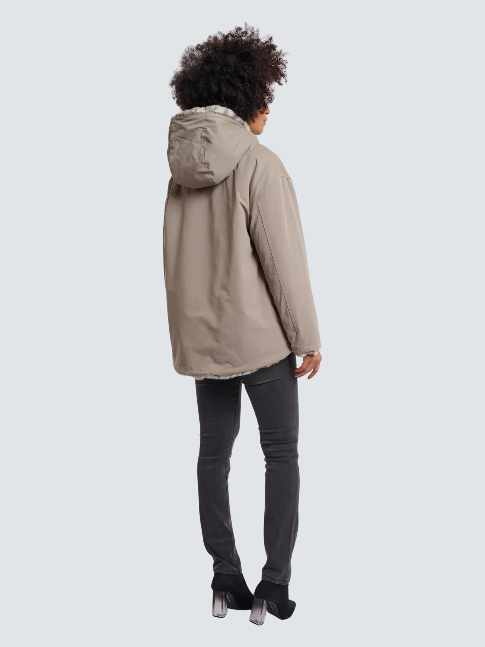 Cappotto "Ines reversible" Rino & Pelle fango - Image 4