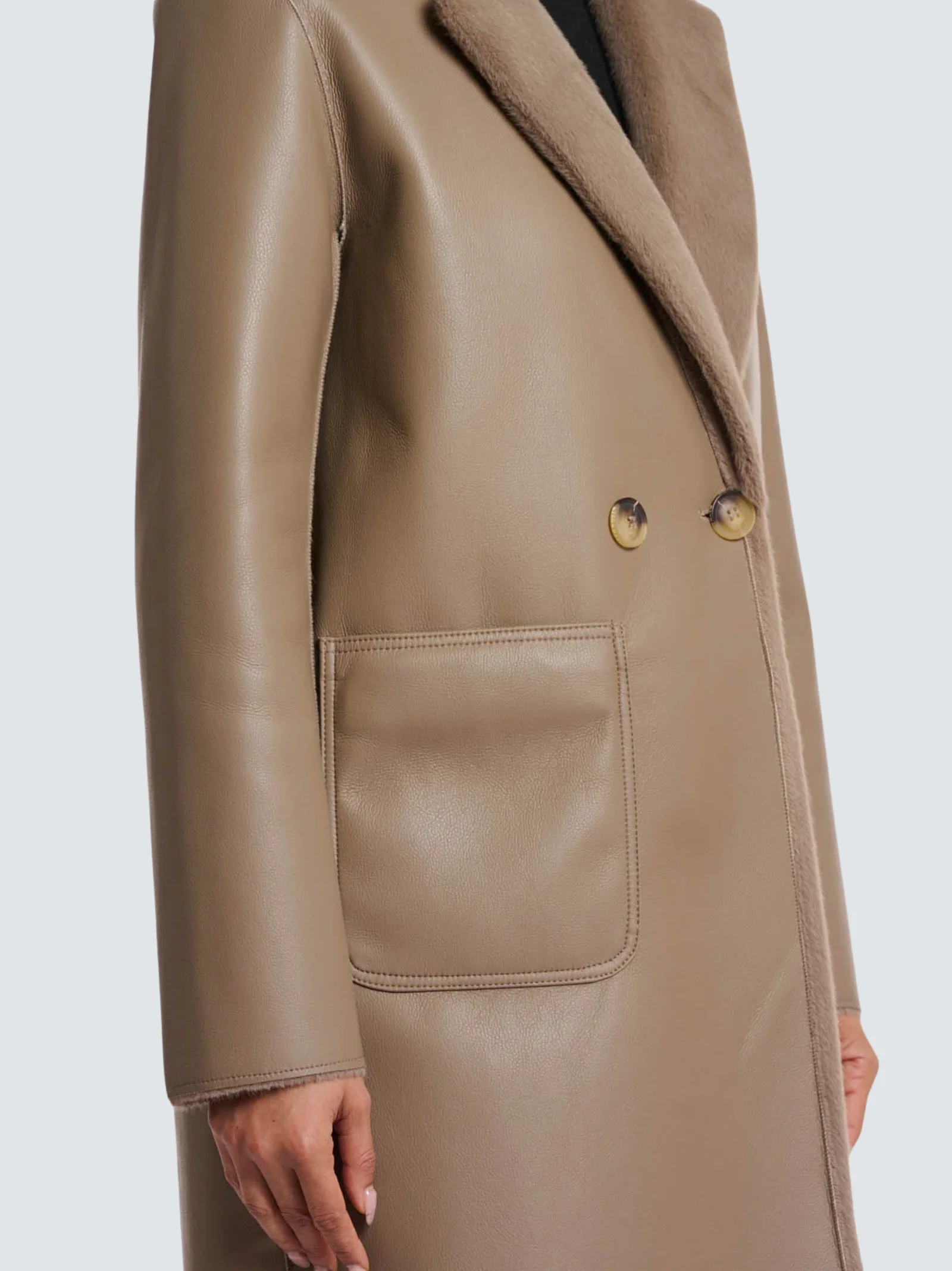 Cappotto "Ivon reversible coat" Rino & Pelle marrone - Image 2