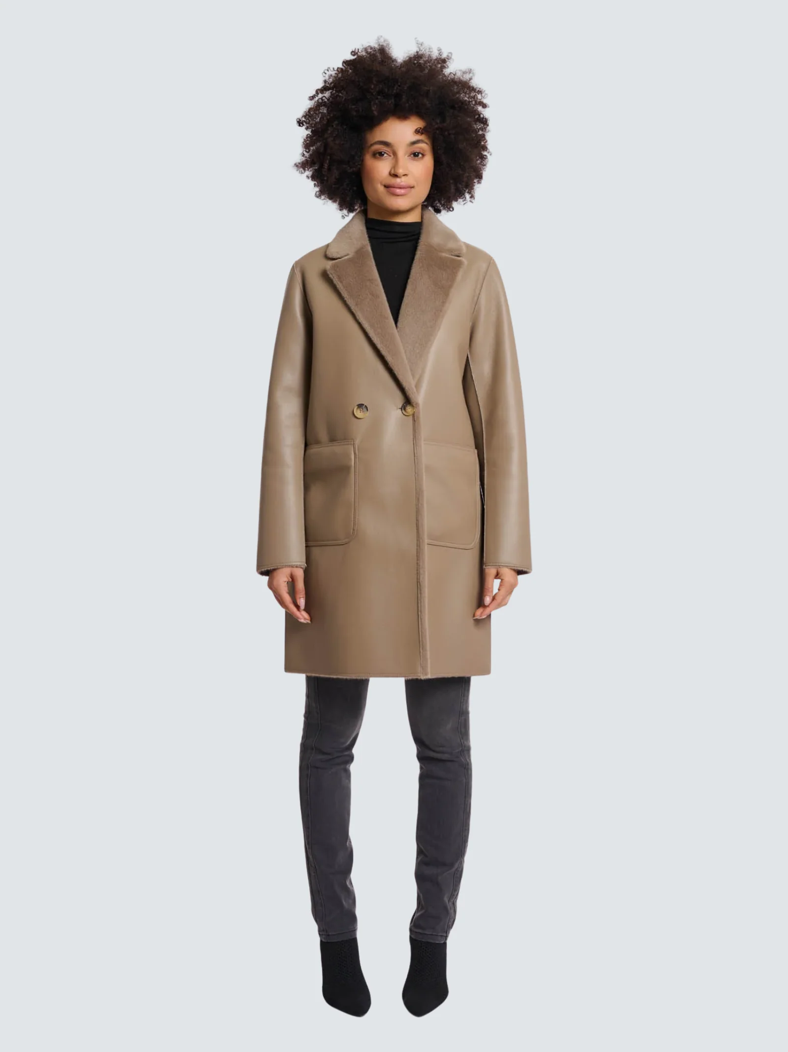 Cappotto "Ivon reversible coat" Rino & Pelle marrone - Image 3