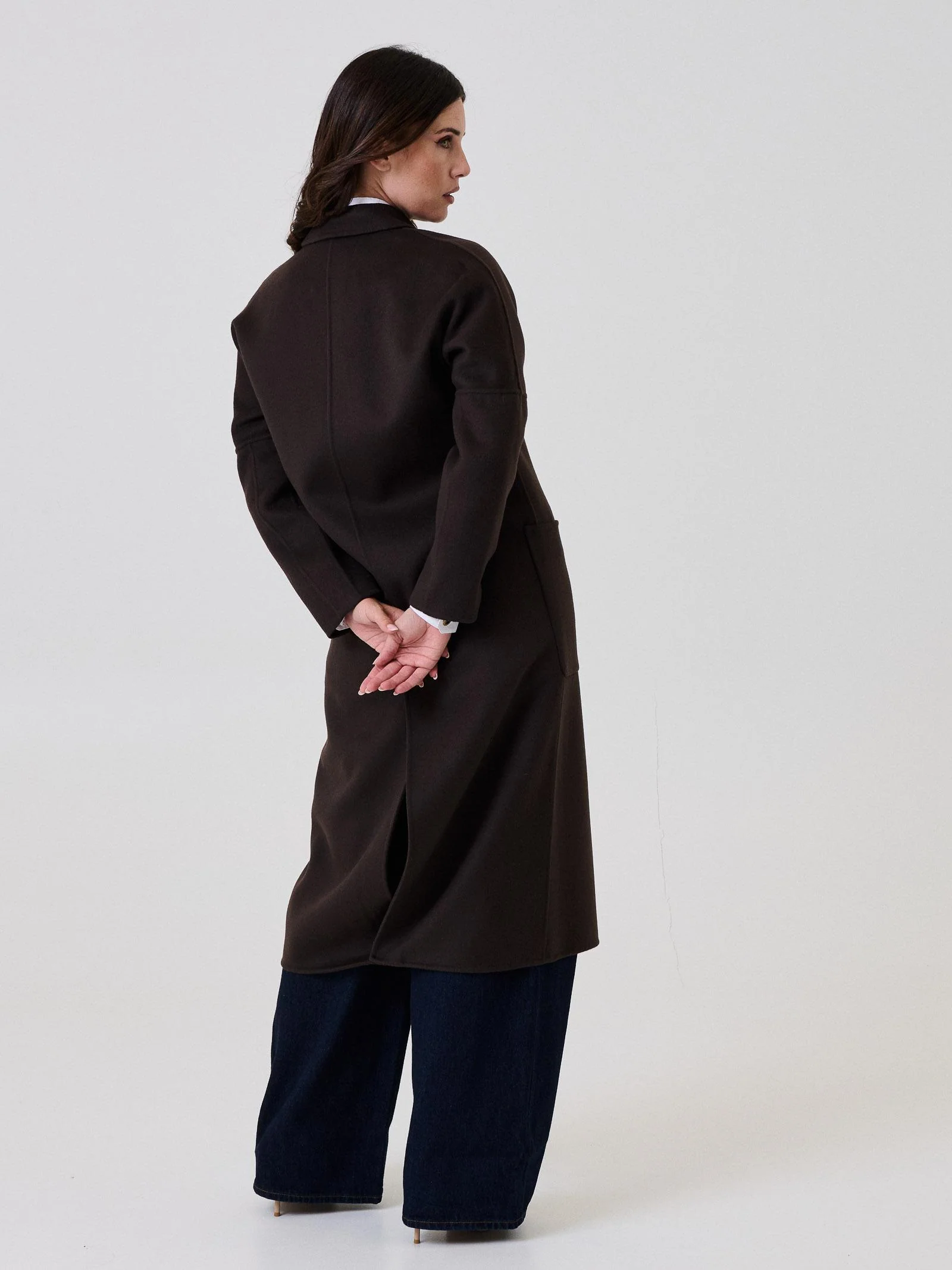 Cappotto lungo Vicolo moro doppiopetto con tasconi - Image 3