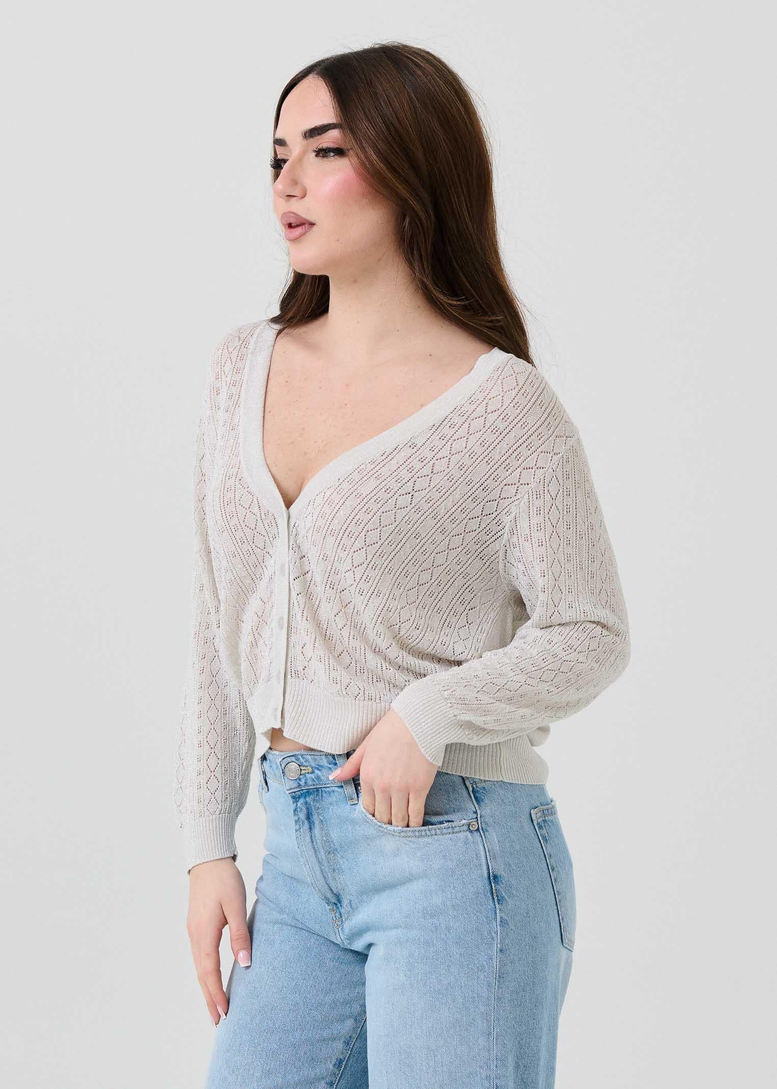 Cardigan Armoire burro in filo lurex - Image 2