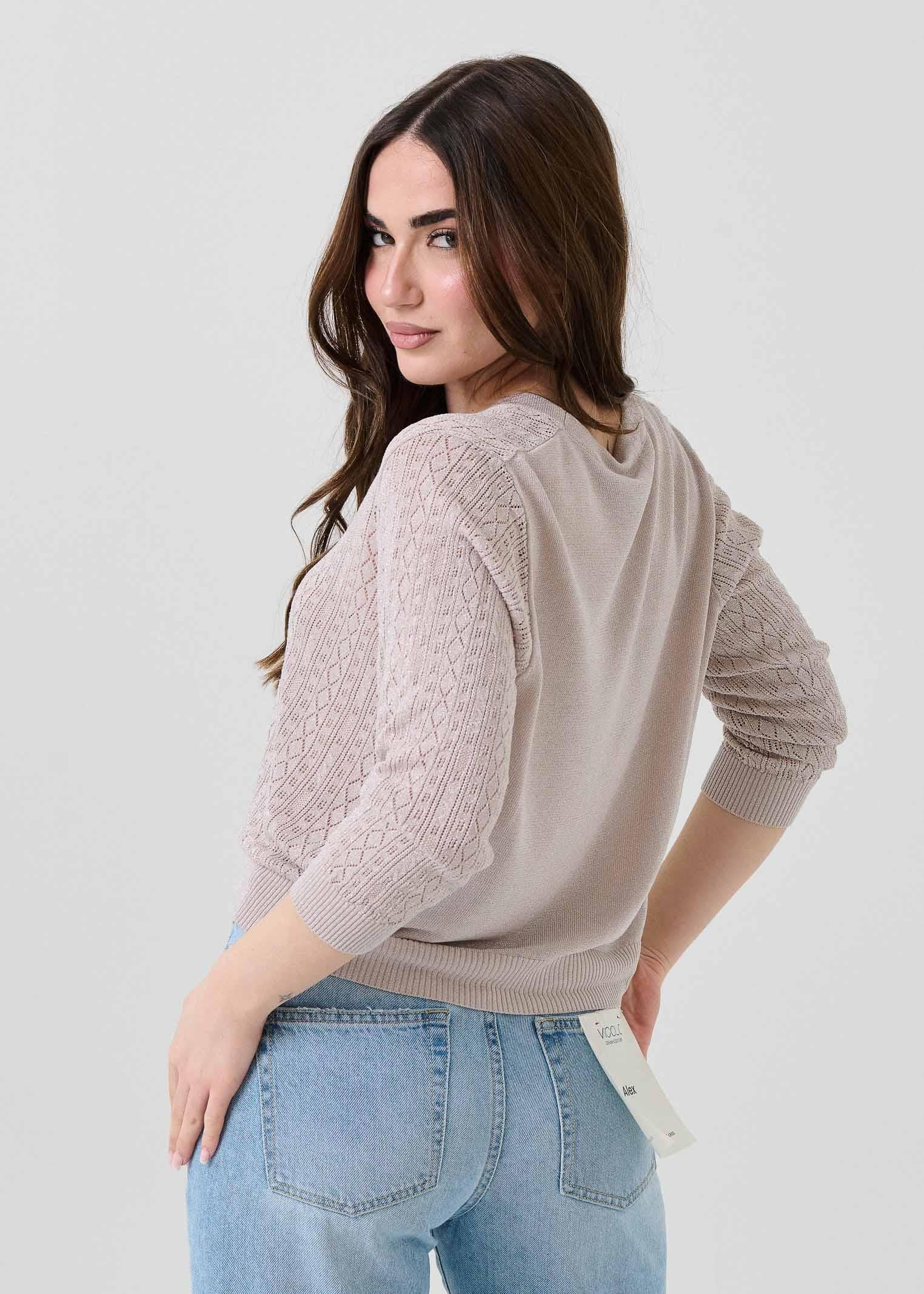 Cardigan Armoire rosa in filo lurex - Image 3