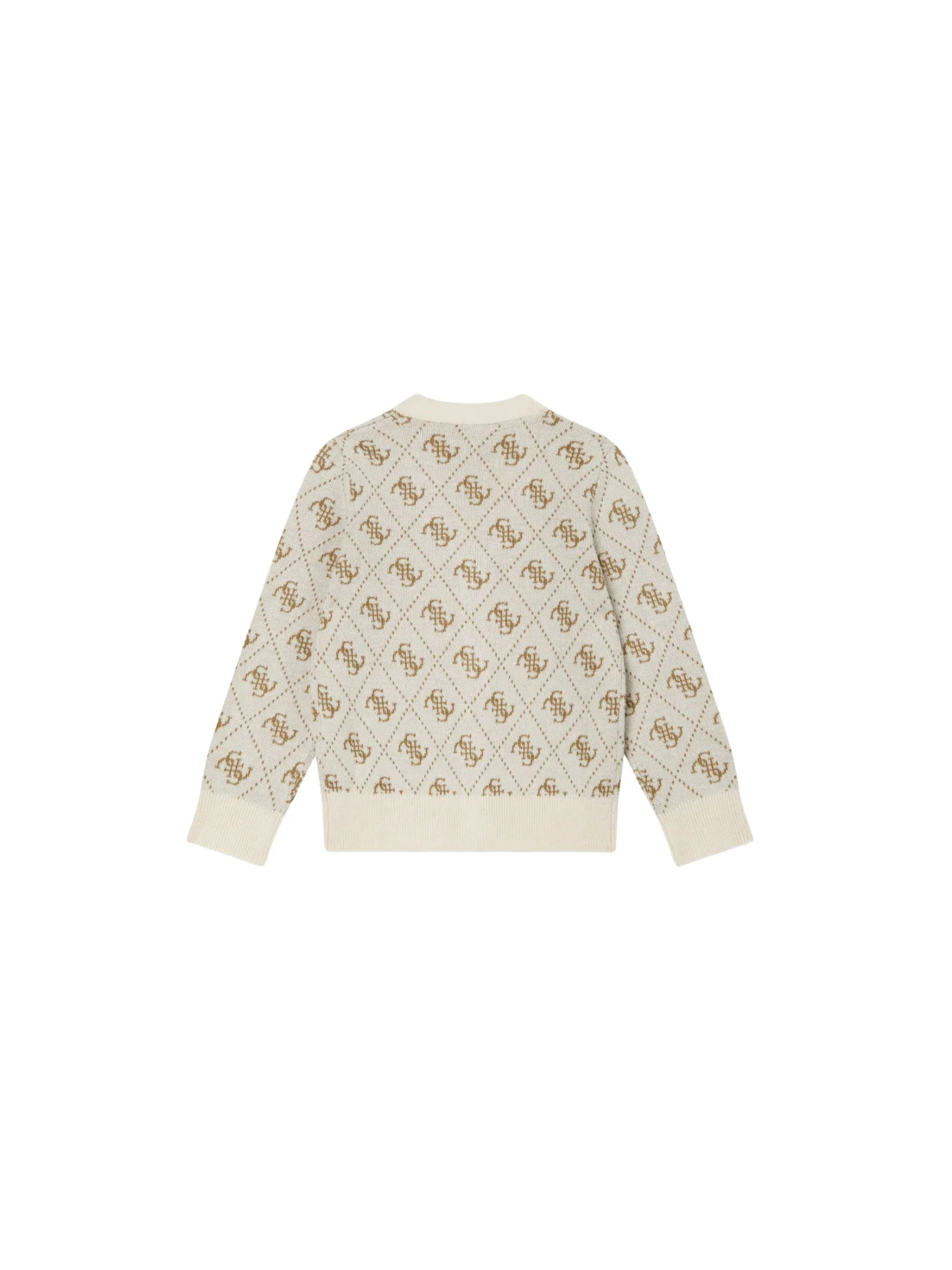 Cardigan Guess beige con logo 4G all over - Image 2