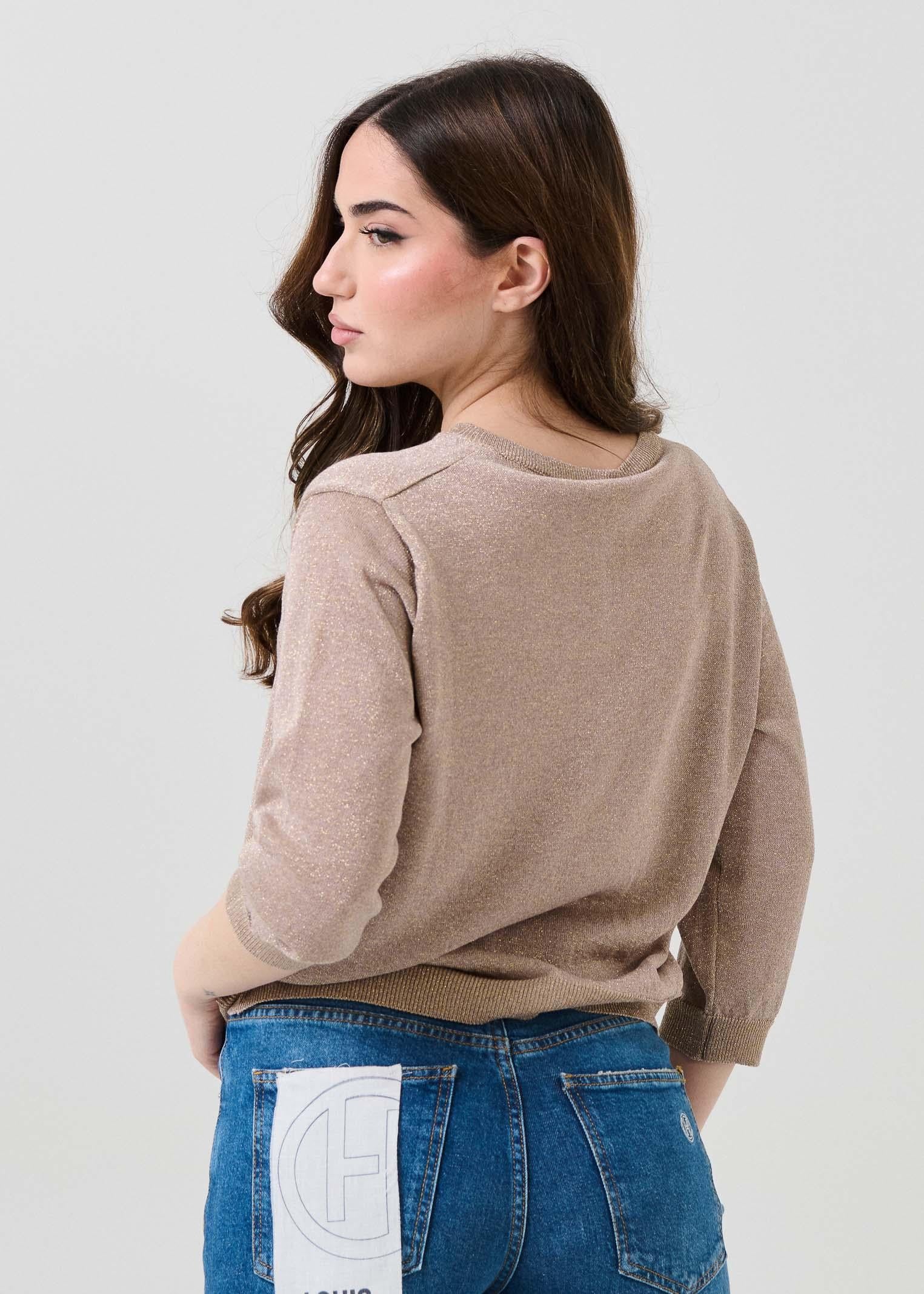 Cardigan in filo lurex Armoire fango - Image 3