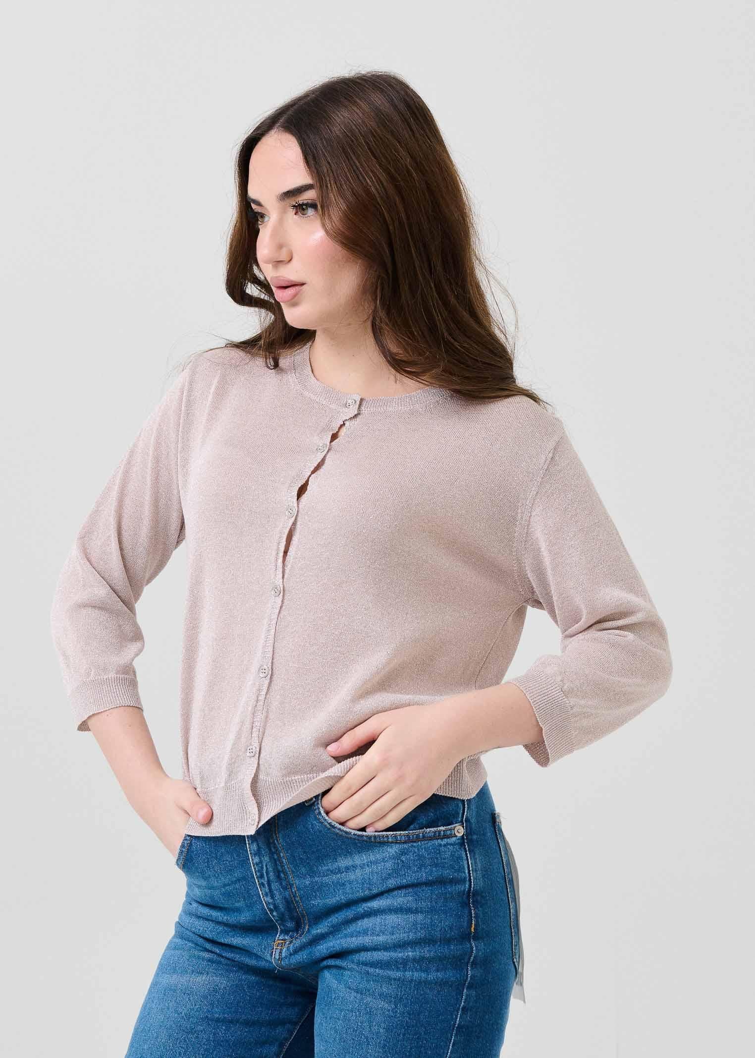 Cardigan in filo lurex Armoire rosa - Image 2