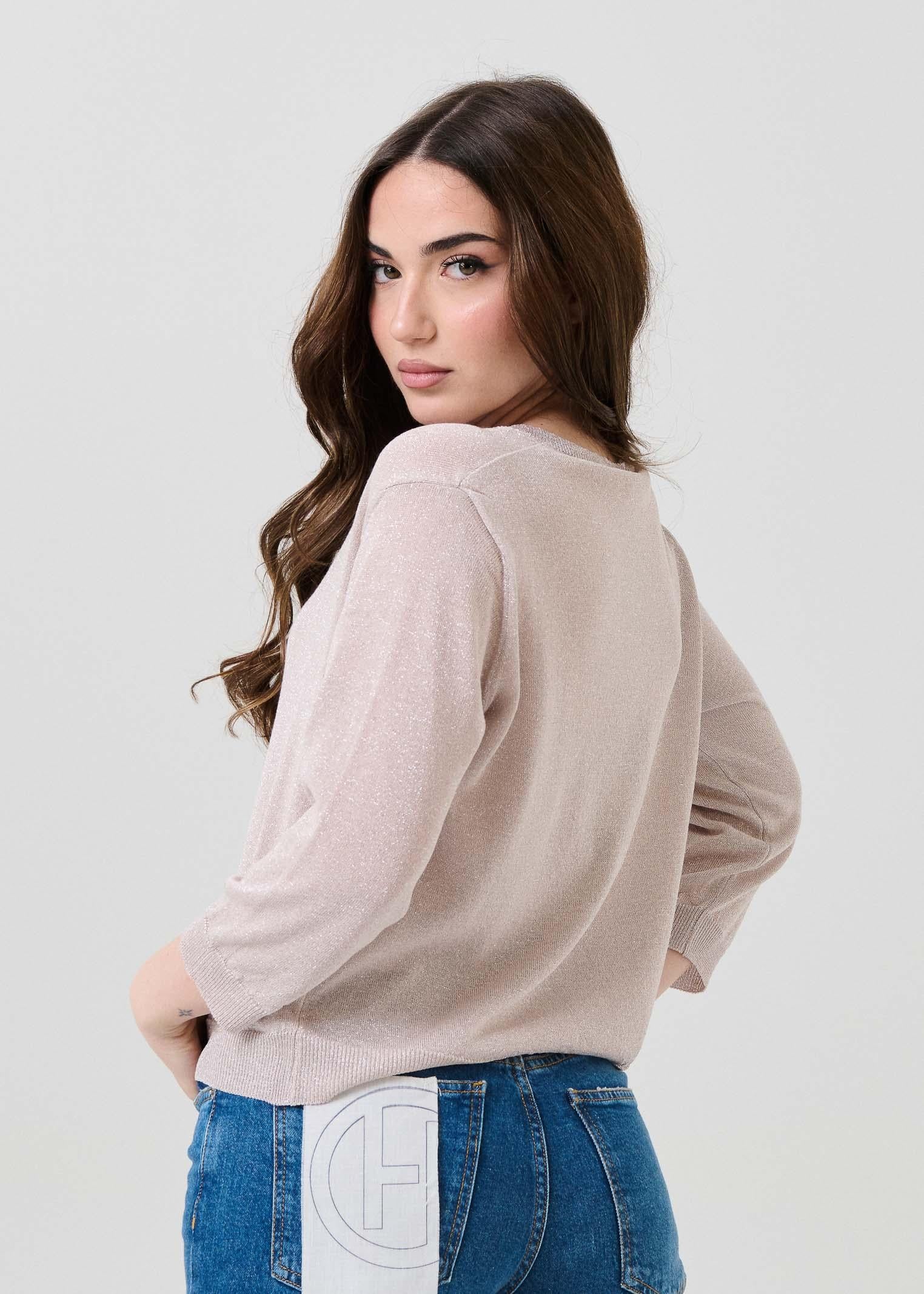 Cardigan in filo lurex Armoire rosa - Image 3