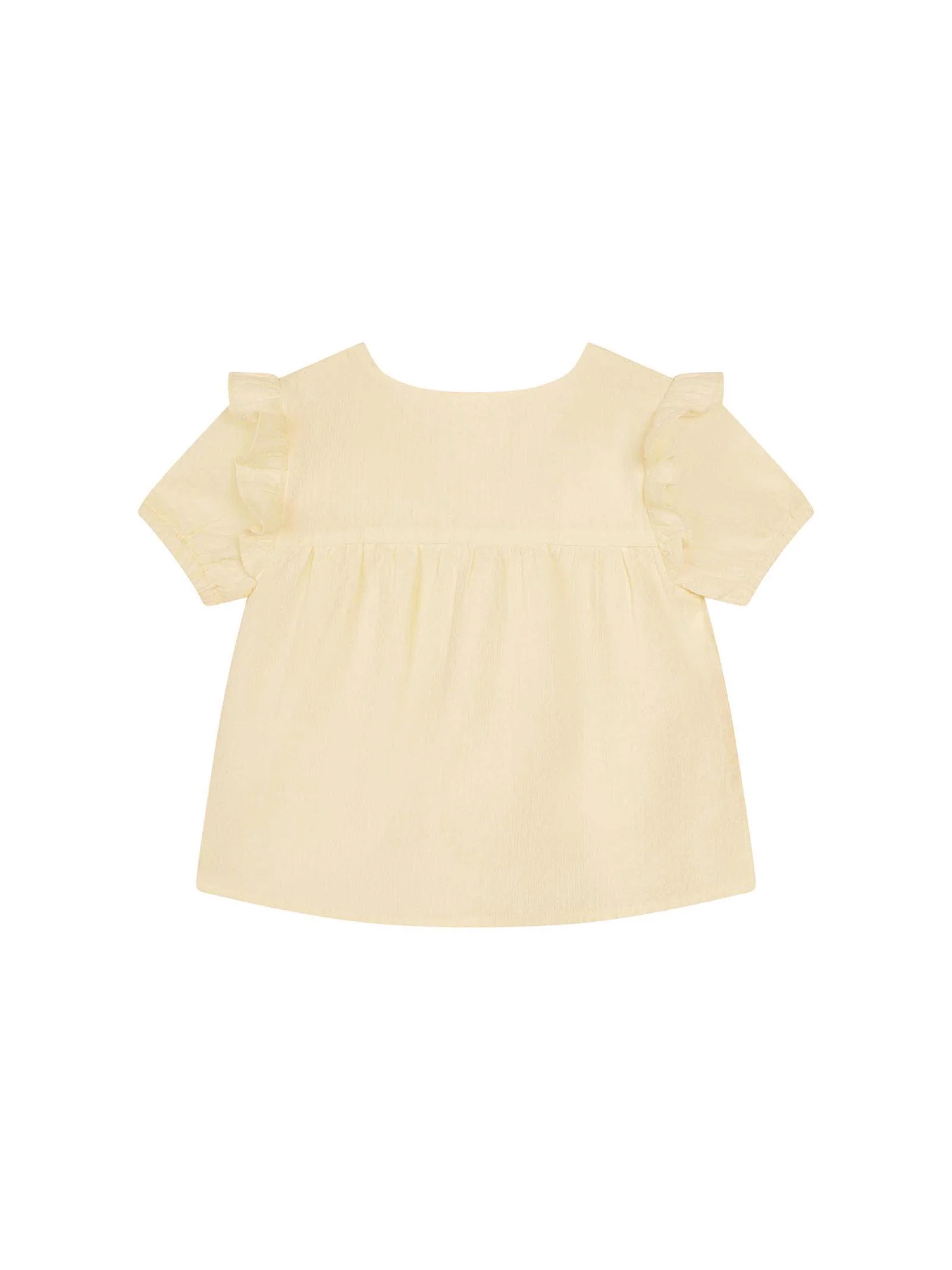 Camicia gialla in piquet con ricamo - Image 2