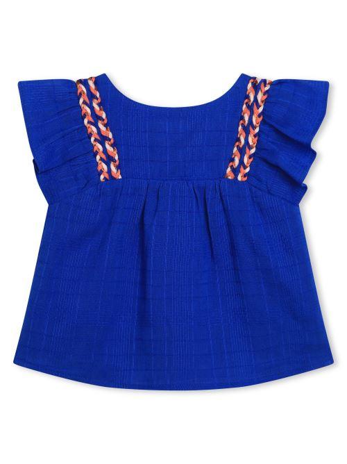 Camicia mezze maniche blu royal con intrecci - Image 2
