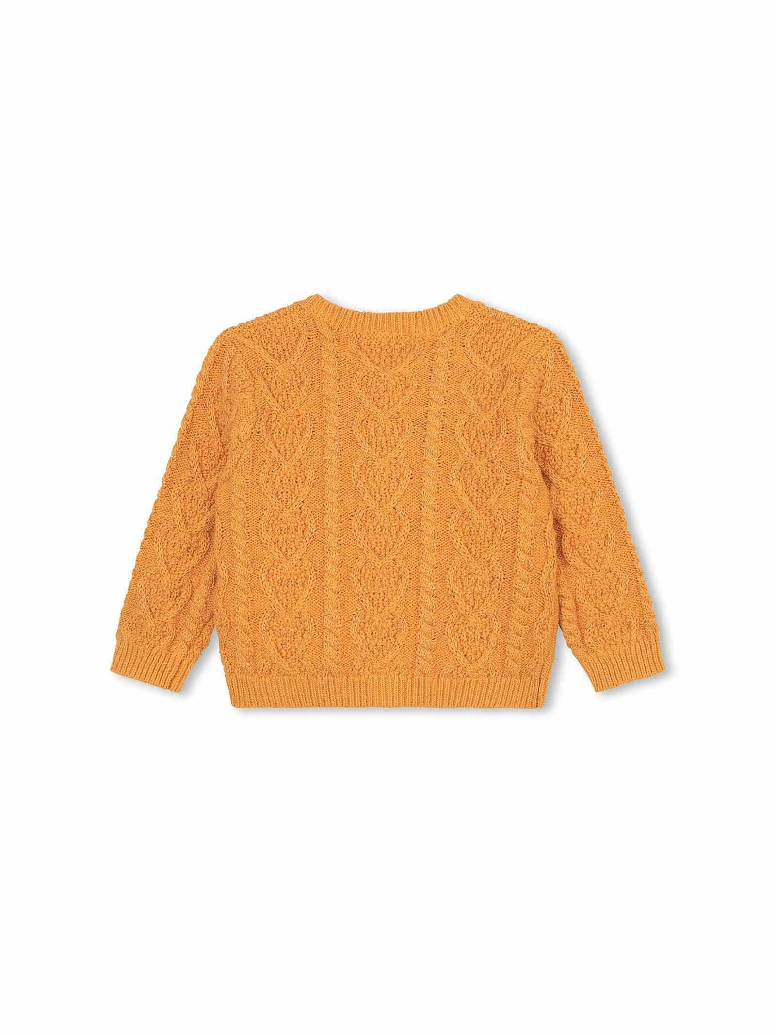 Cardigan arancio pastello con ricamo - Image 2
