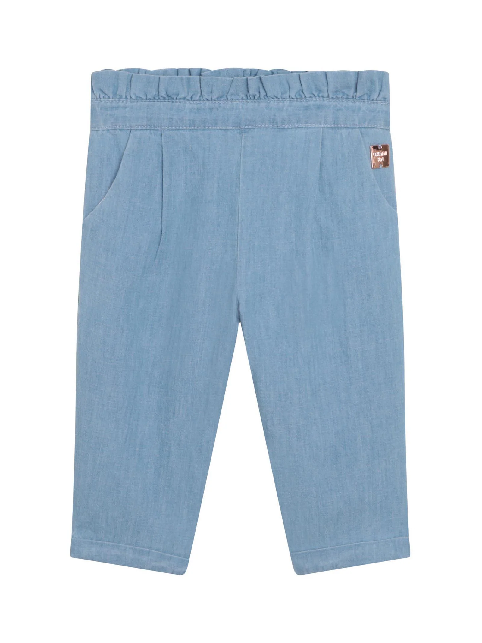 Jeans denim vita a caramella