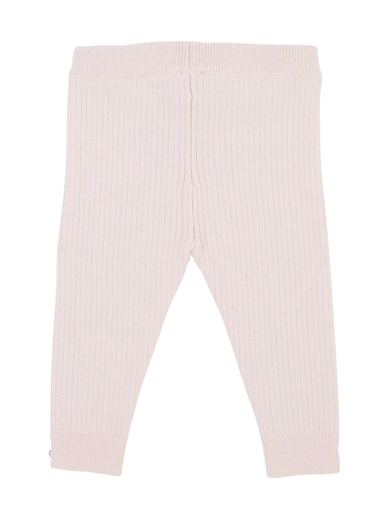 Leggings rosa cipria a coste - Image 2