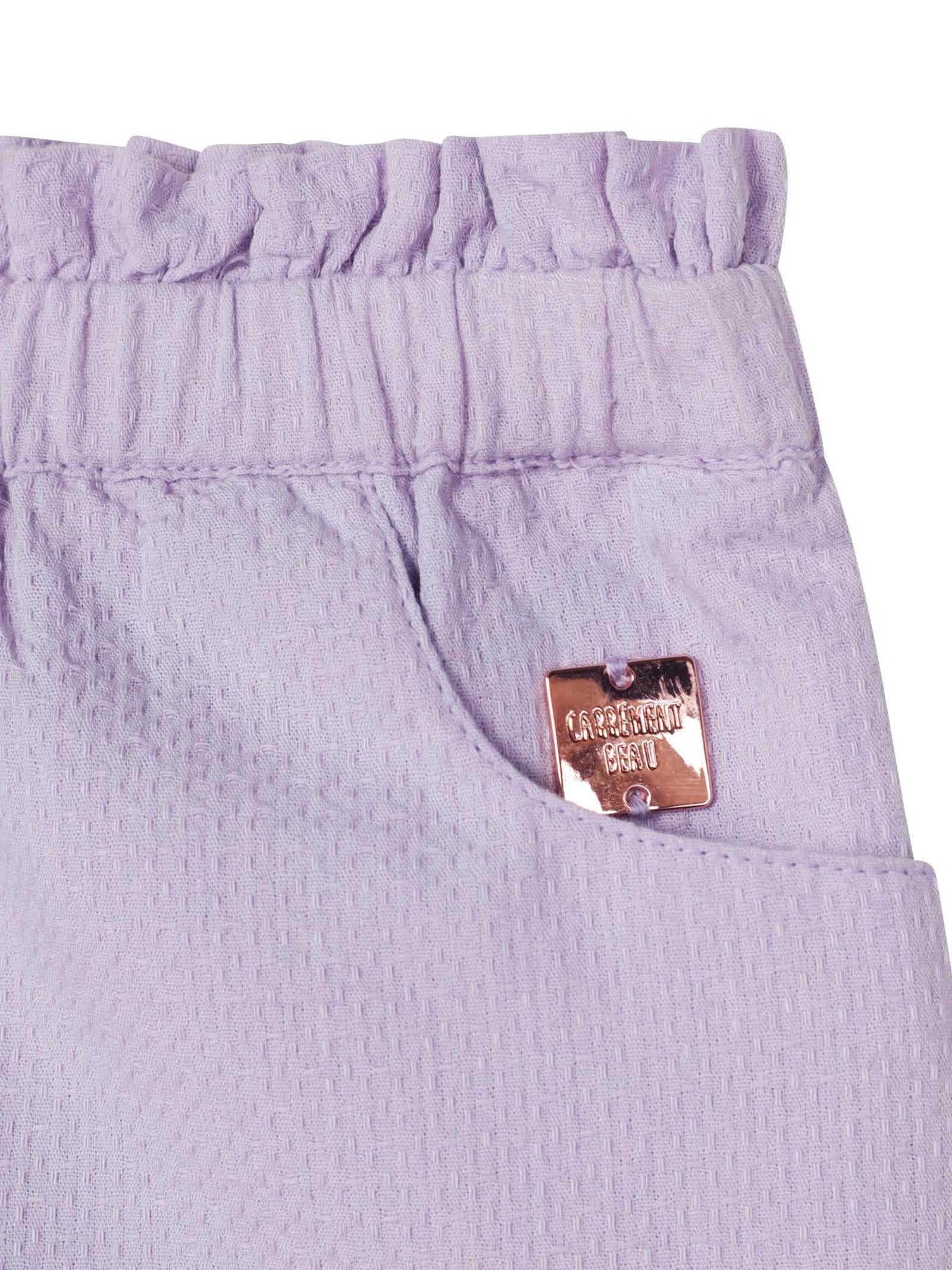Shorts lilla in piquet - Image 3
