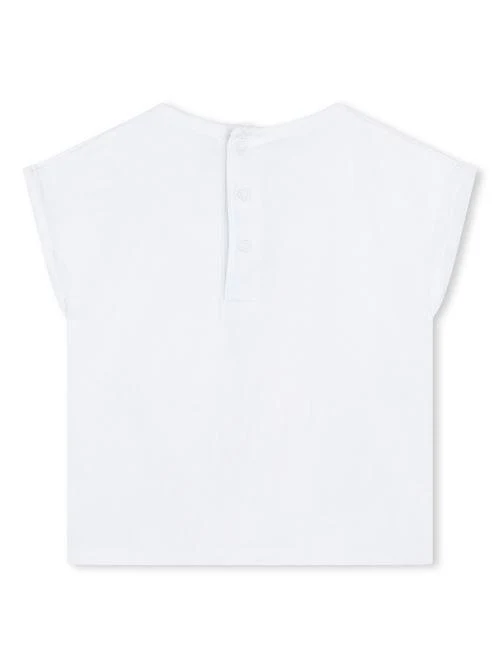 T-shirt bianca con stampa pesci e corallo - Image 2